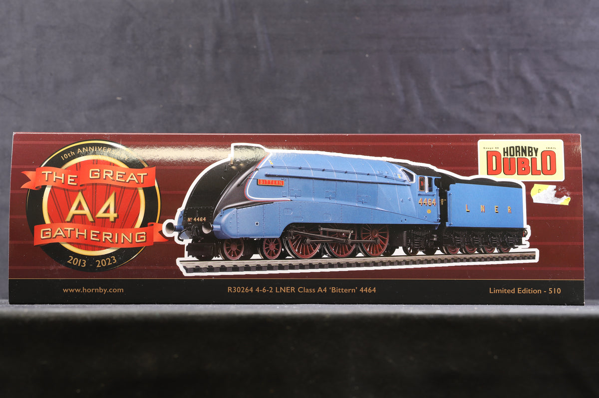 Hornby OO R30264 4-6-2 LNER Class A4 &#39;Bittern&#39; &#39;4464&#39; (Dublo Diecast) Great Gathering Ltd Ed