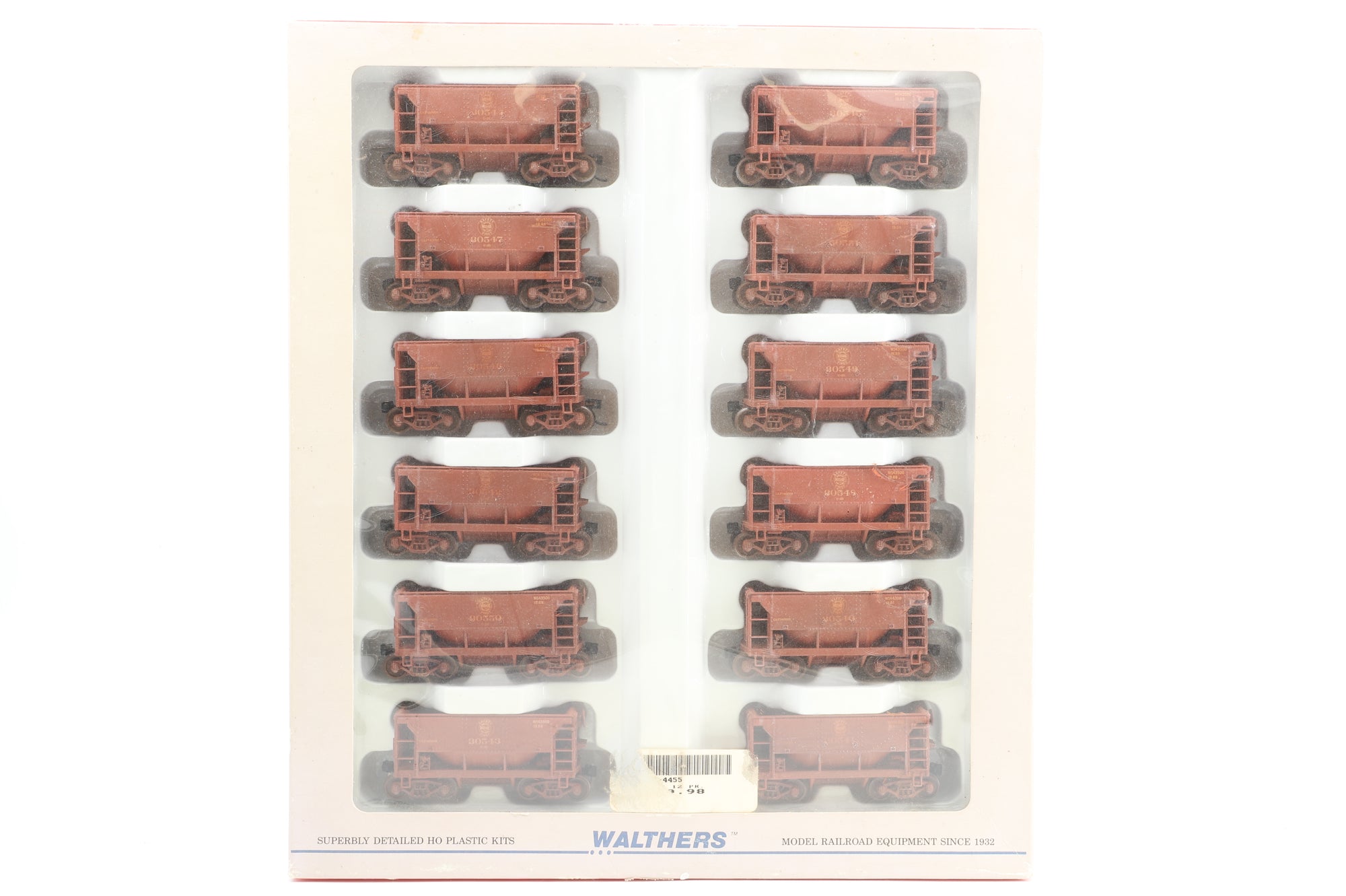 Walthers HO 932-4455 12-Pack of Iron Ore Cars in DMIR Brown - Pro-Customised/Weathered