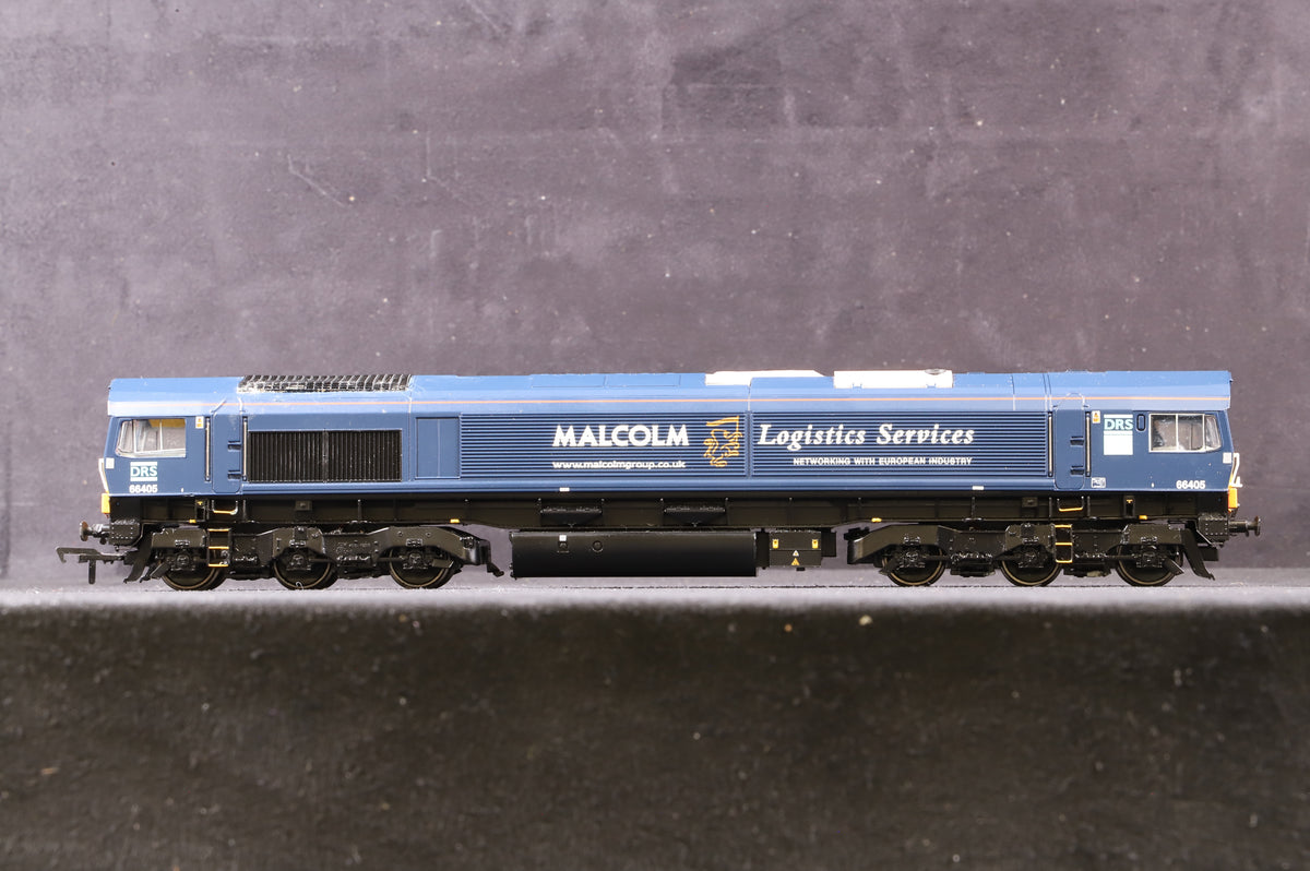Bachmann OO 32-729 Class 66 Diesel &#39;66405&#39; Blue Malcolm Logistics Services, DCC Sound