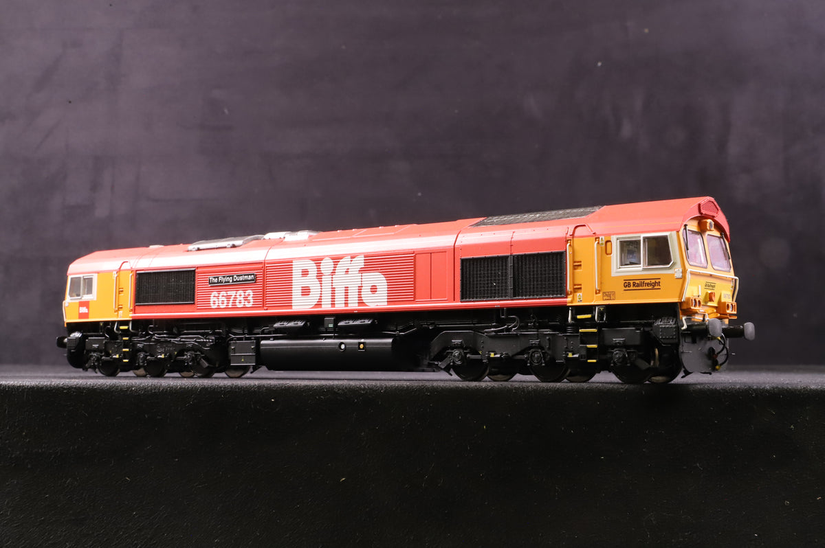 Hattons OO H4-66-032-S Class 66 66783 &#39;The Flying Dustman&#39; in Biffa Livery - DCC Sound