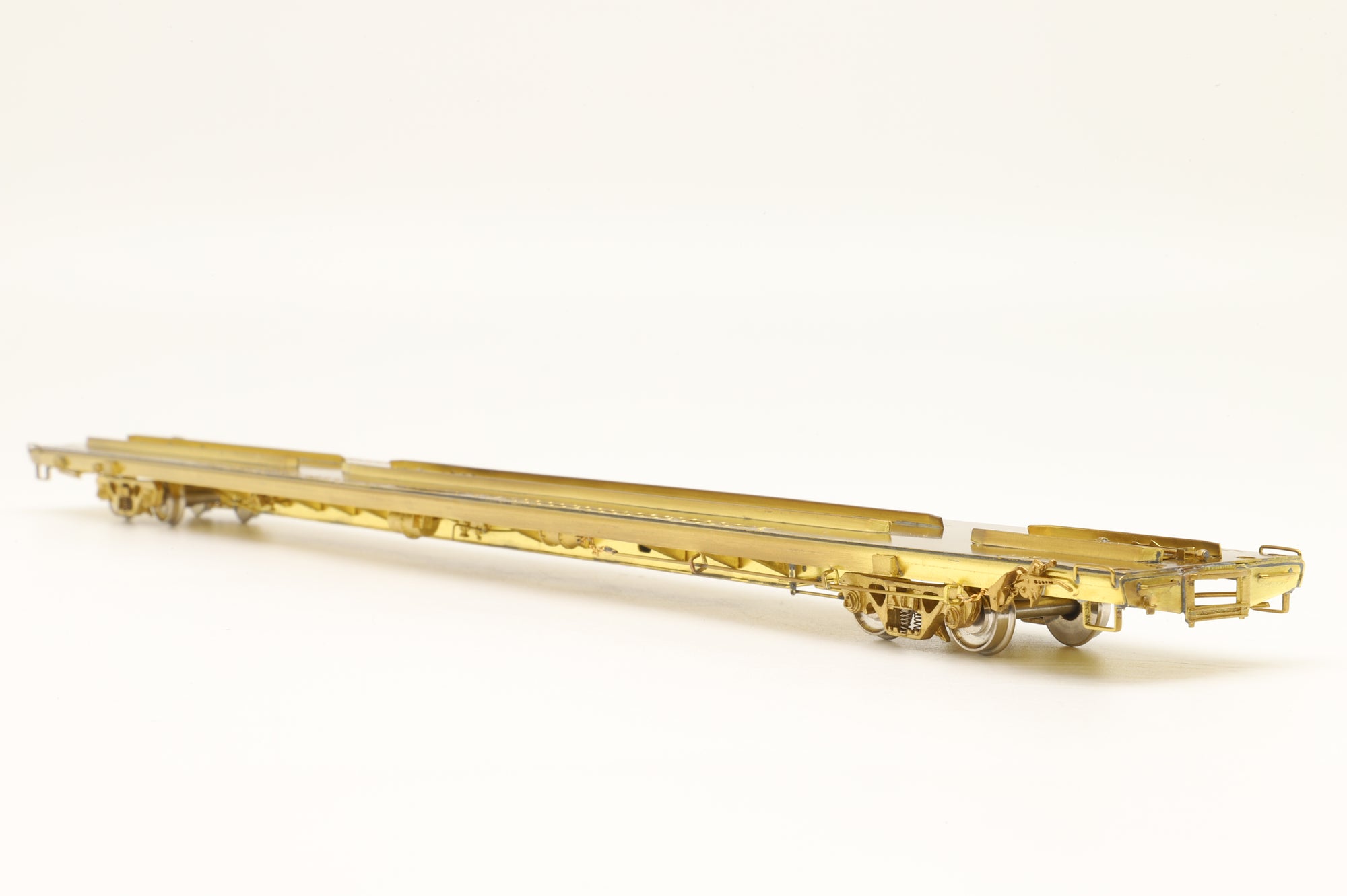 Overland Models/Ajin HO OMI-3025 TOFC Trailer Train Flat Car 89'-4'' Main Central 105081, Unpainted Brass