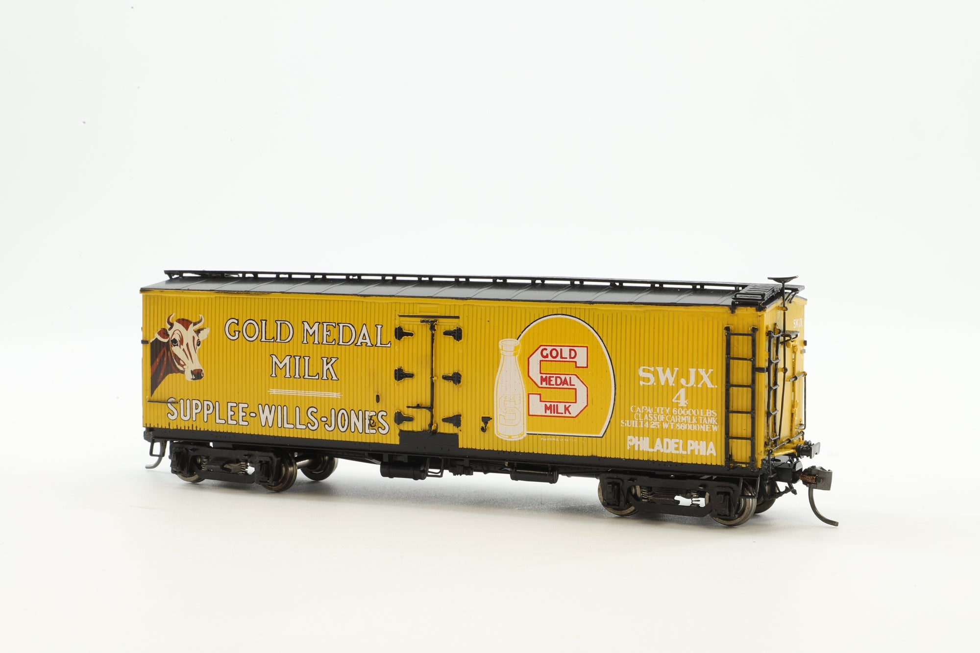 Precision Scale HO Brass 16614 Milk Car Set Of 3 cars Fairfield, Supplee, Breyer