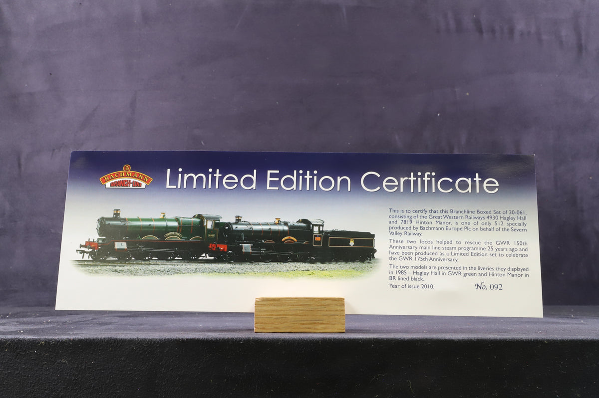 Bachmann OO 30-061 Great Western Railway 175th Anniversary Set in Wooden Box