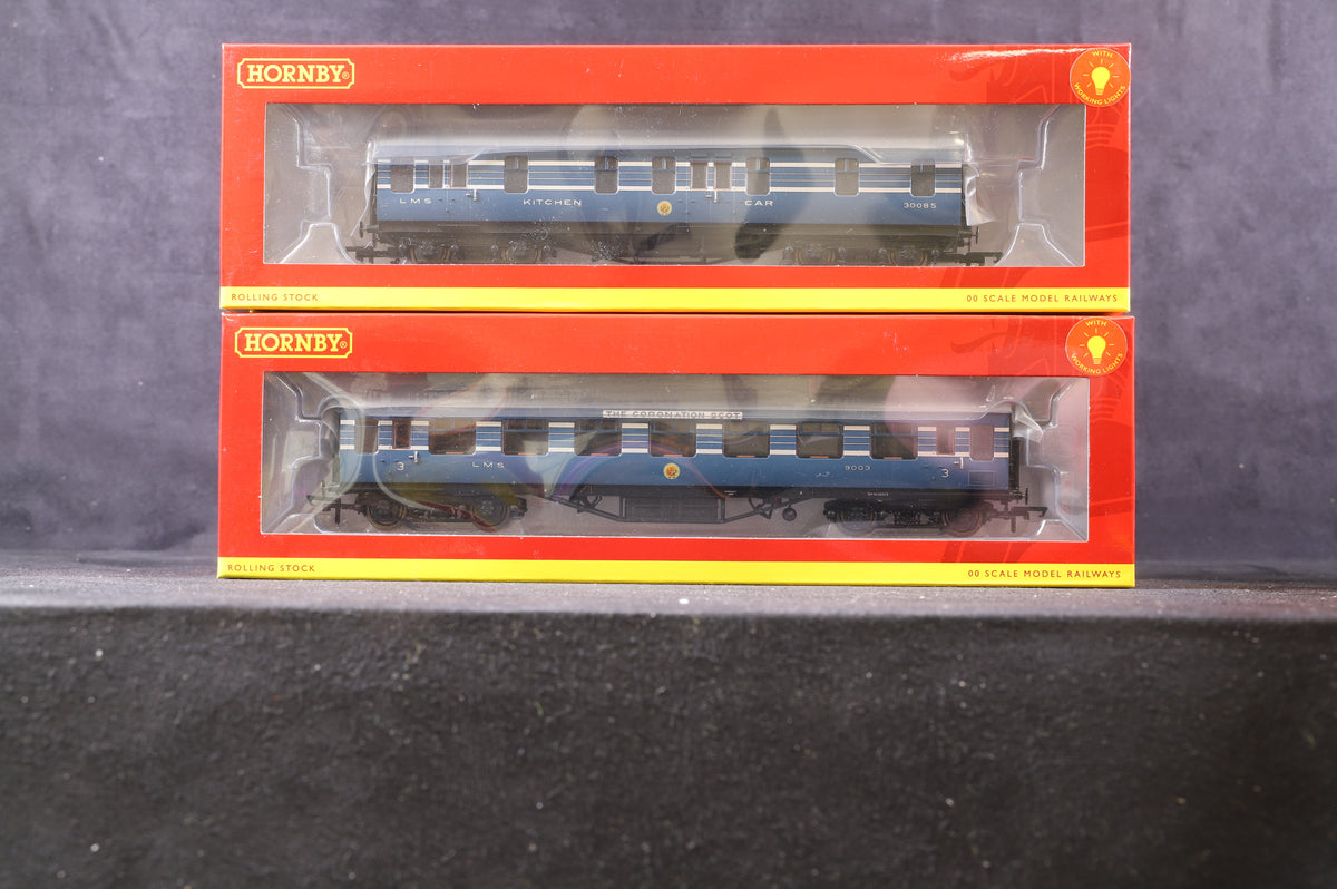 Hornby OO Complete Rake Of 9 LMS Stanier Coronation Scot Coaches