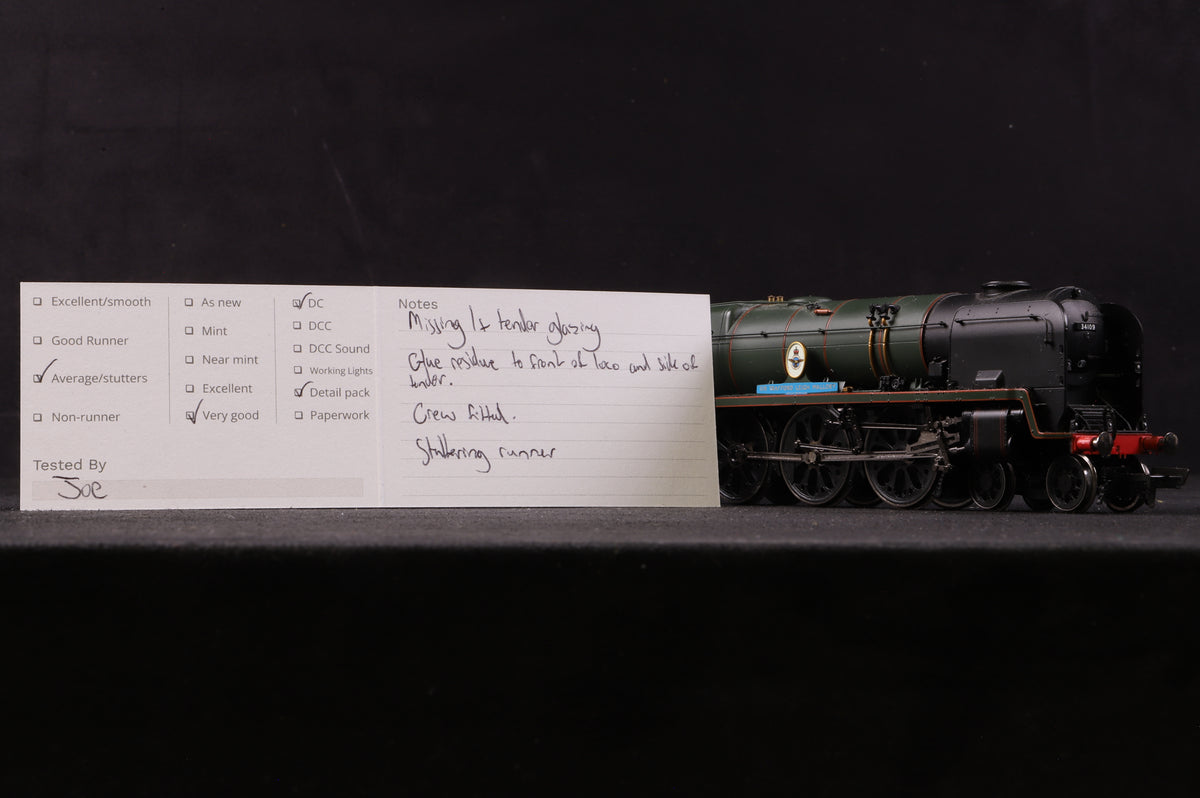 Hornby OO R2606 Battle of Britain Class &#39;34109&#39; Sir Trafford Leigh Mallory&#39; BR Lined Green L/C