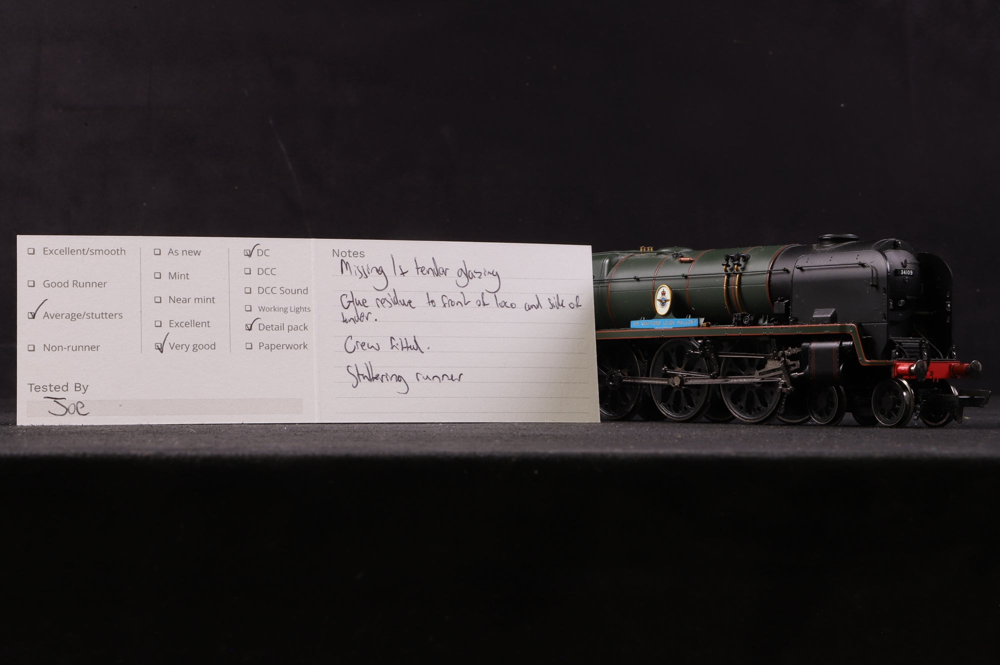 Hornby OO R2606 Battle of Britain Class '34109' Sir Trafford Leigh Mallory' BR Lined Green L/C