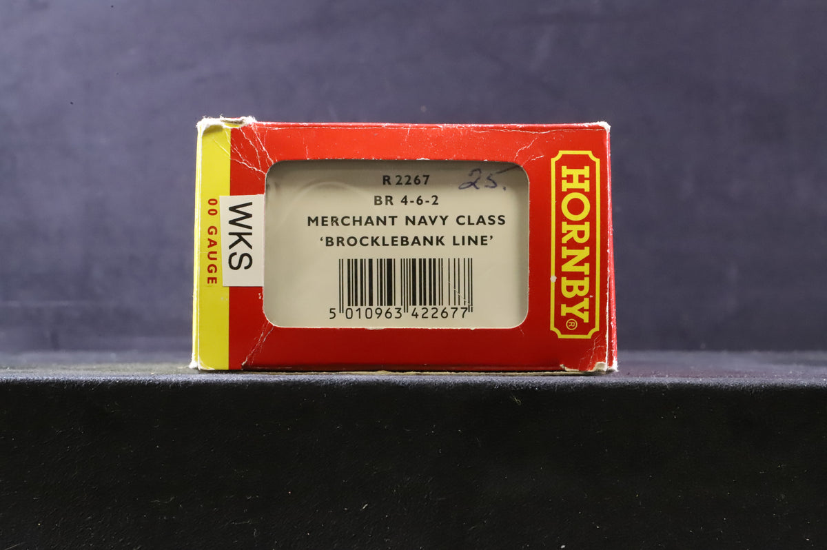 WORKSHOP Hornby OO R2267 Merchant Navy Class &#39;35025&#39; &#39;Brocklebank Line&#39; BR Green E/C DCC Fitted Non Runner