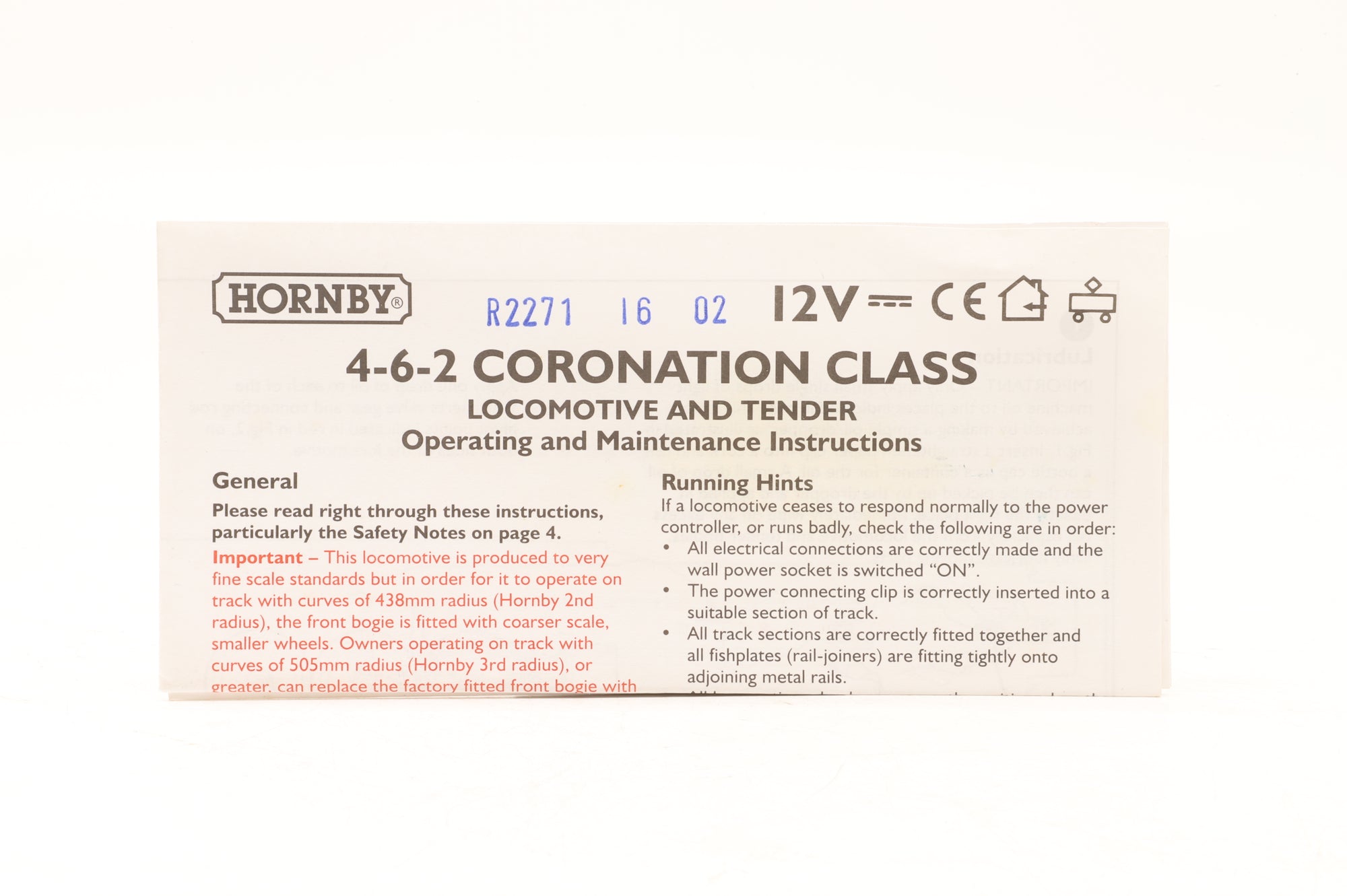 Hornby OO R2271 LMS Princess Coronation Class '6223' 'Princess Alice'