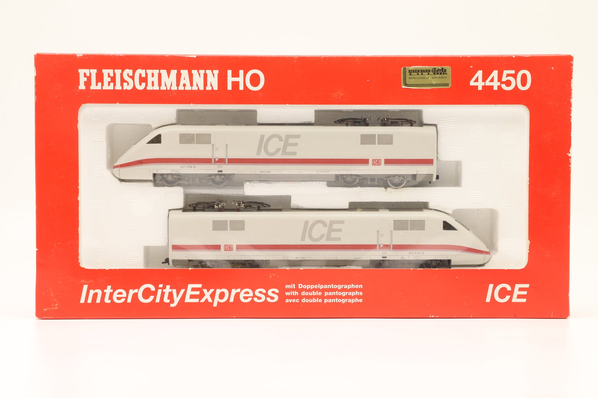 Fleischmann HO 4450 Class BR 401 ICE1 2 x Power Cars DB