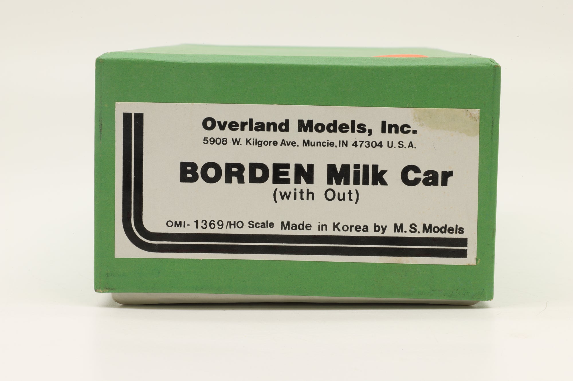 Overland Models HO Brass 1369 BORDEN Milk Car w/o Roof Fin Unpainted