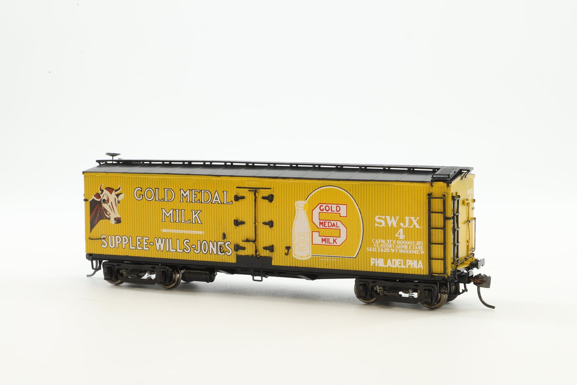 Precision Scale HO Brass 16614 Milk Car Set Of 3 cars Fairfield, Supplee, Breyer