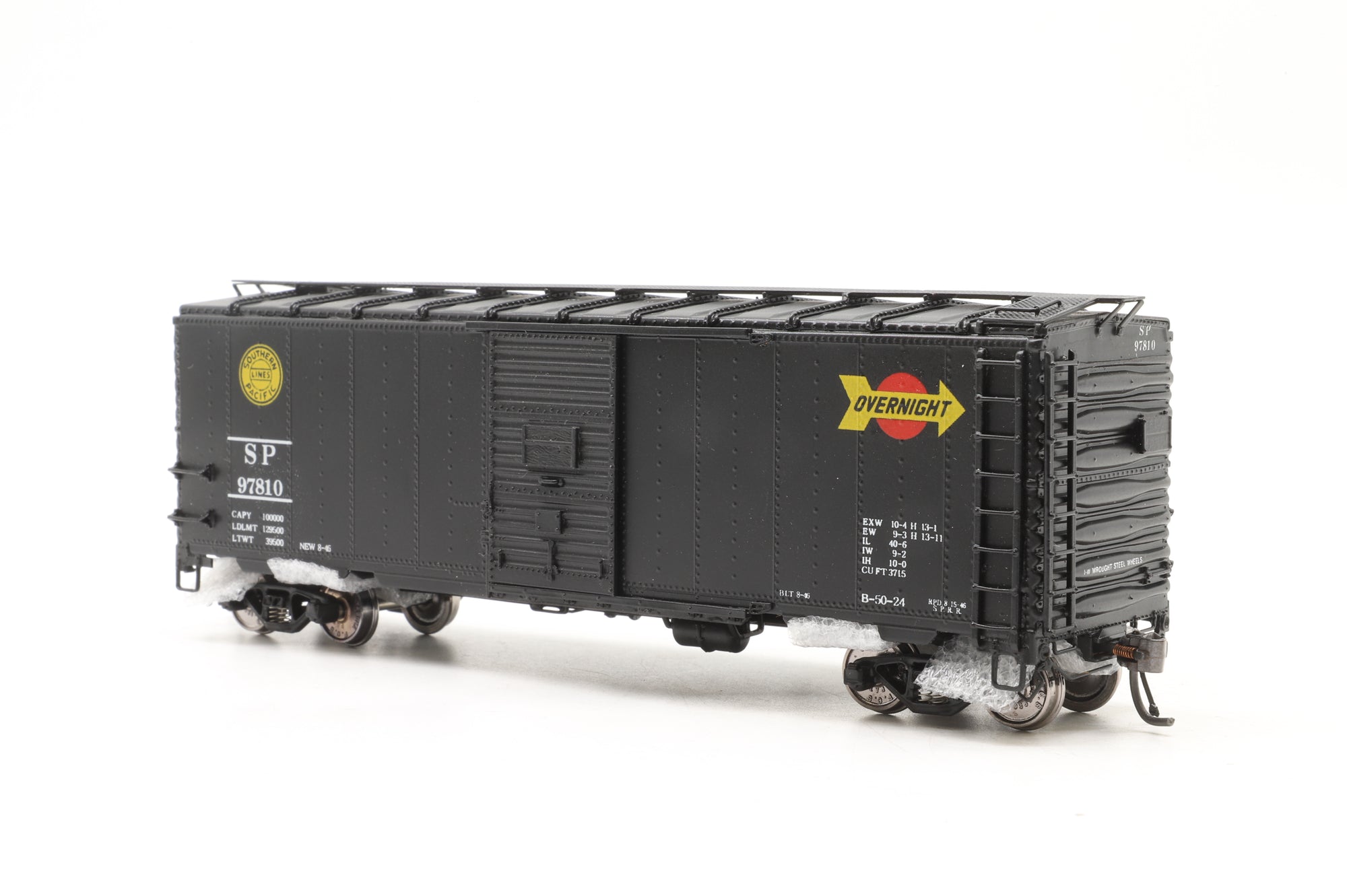 Beaver Creek MC HO Brass SP Overnight Box Cars B-50-24 Class ASF A-3 Trucks Factory Painted