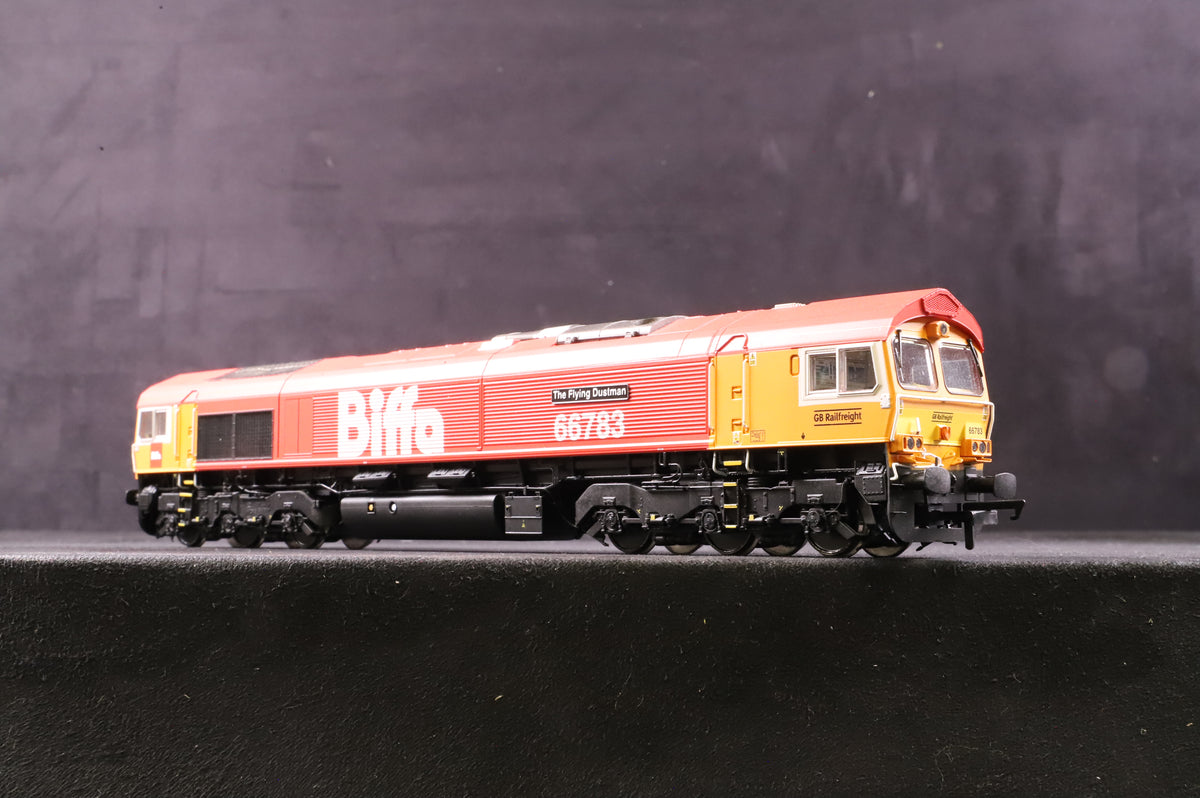 Hattons OO H4-66-032-S Class 66 66783 &#39;The Flying Dustman&#39; in Biffa Livery - DCC Sound