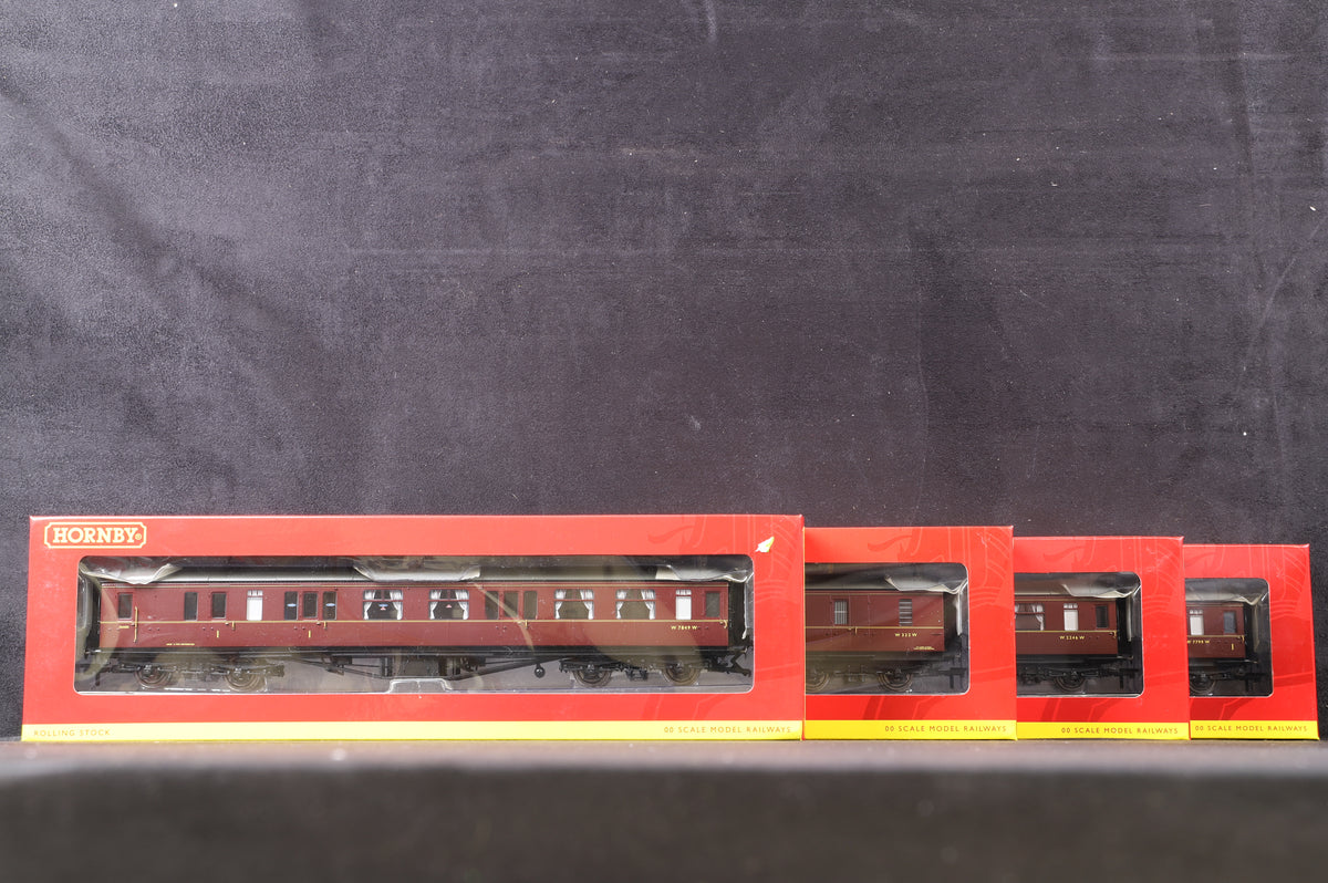 Hornby OO Rake Of 4 BR Hawksworth BR Maroon Coaches Inc. R4409, R4411, R4412 &amp; R4413