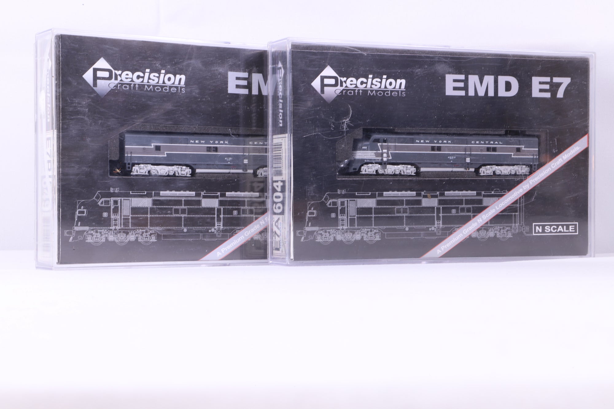 Precision Craft Models N 649 & 604 E7A & B NYC Diesel Locomotives