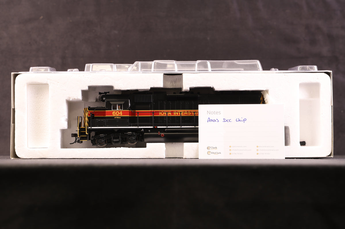 Atlas HO 9174 GP-38 Low Nose Loco Iowa Interstate &#39;604&#39;, DCC Fitted