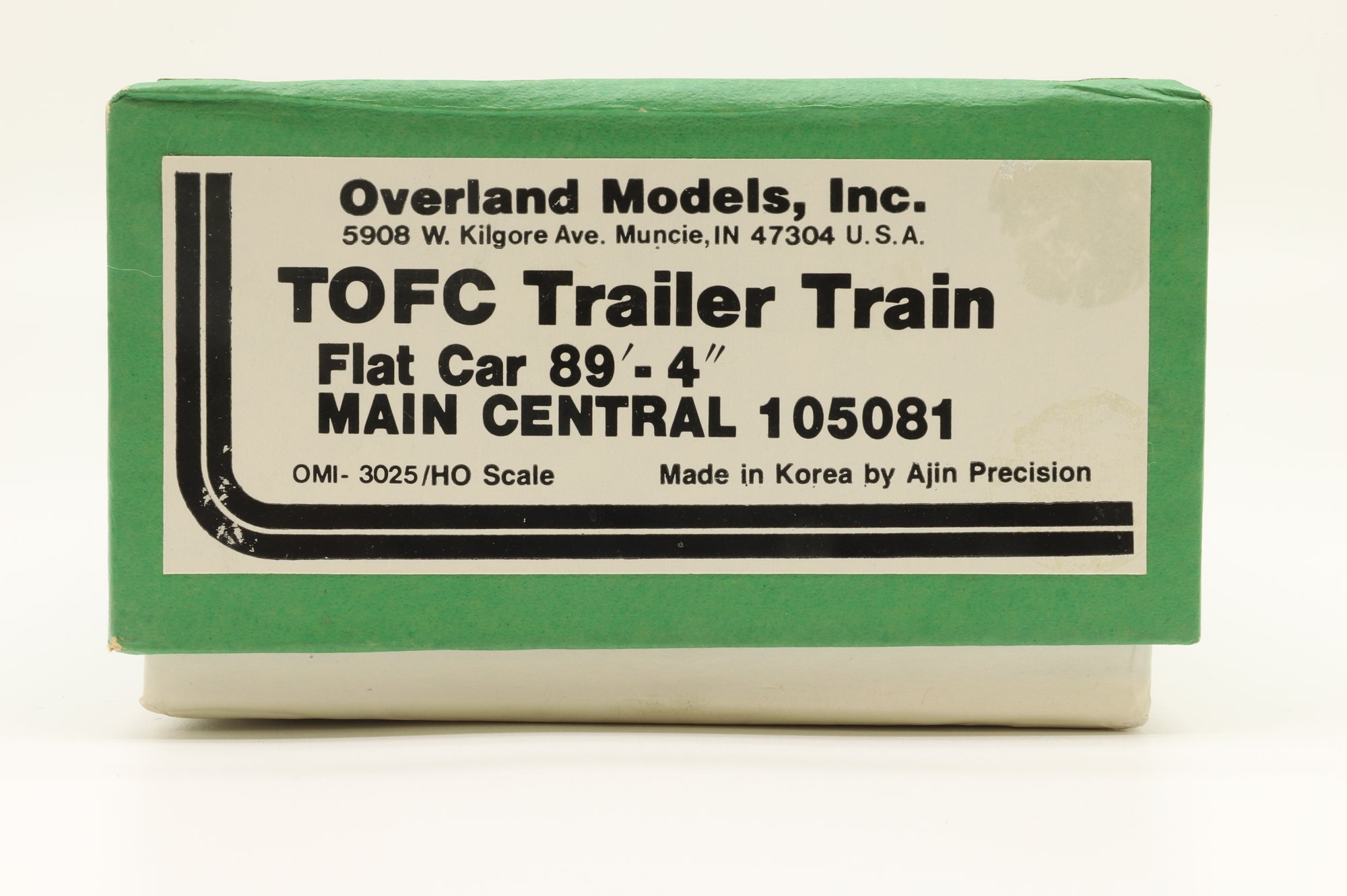 Overland Models/Ajin HO OMI-3025 TOFC Trailer Train Flat Car 89'-4'' Main Central 105081, Unpainted Brass