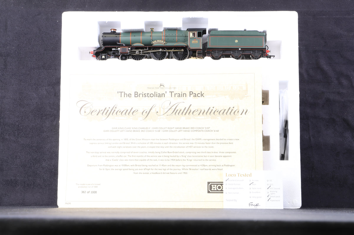 Hornby OO R3401 &#39;The Bristolian&#39; Train Pack Ltd Ed 382/ 1000, DCC Sound