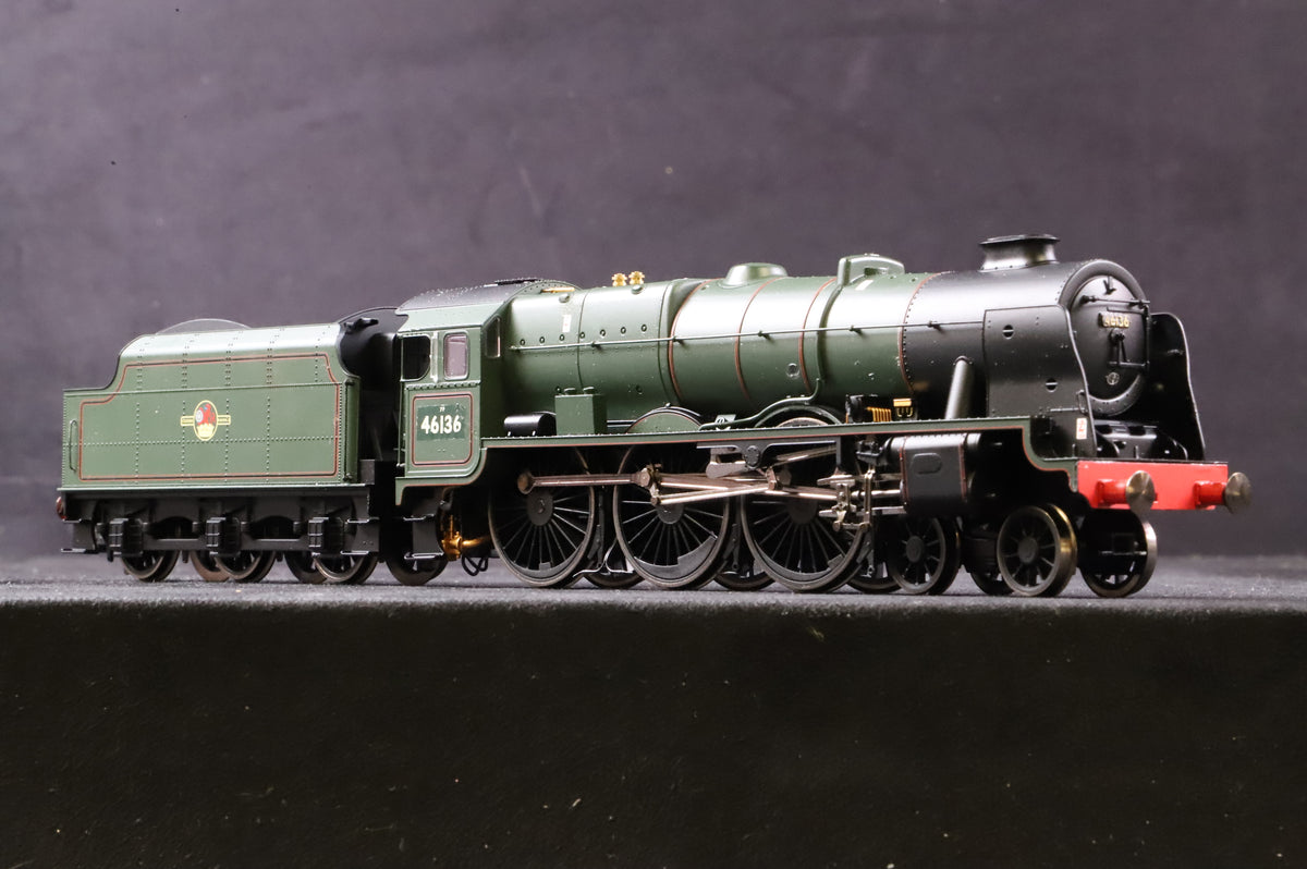 WORKSHOP Hornby OO R2630X Royal Scot Class 7P &#39;46136&#39; &#39;The Border Regiment&#39; BR Green L/C DCC Removed Renamed