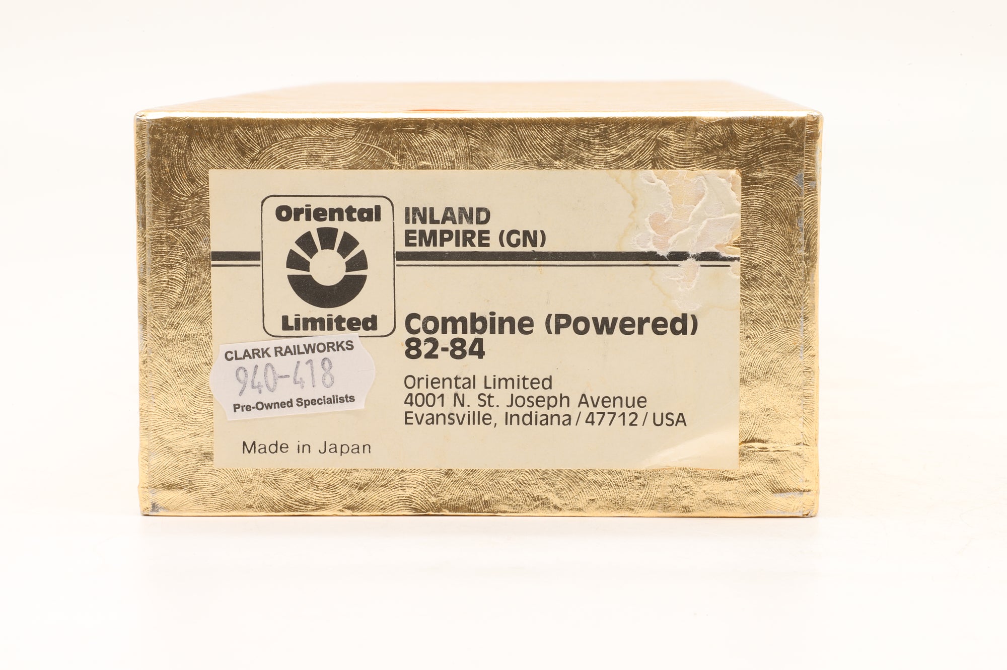 Oriental Limited HO Brass Powered GN Inland Empire Passenger-Baggage Combine 82-84 – Unpainted