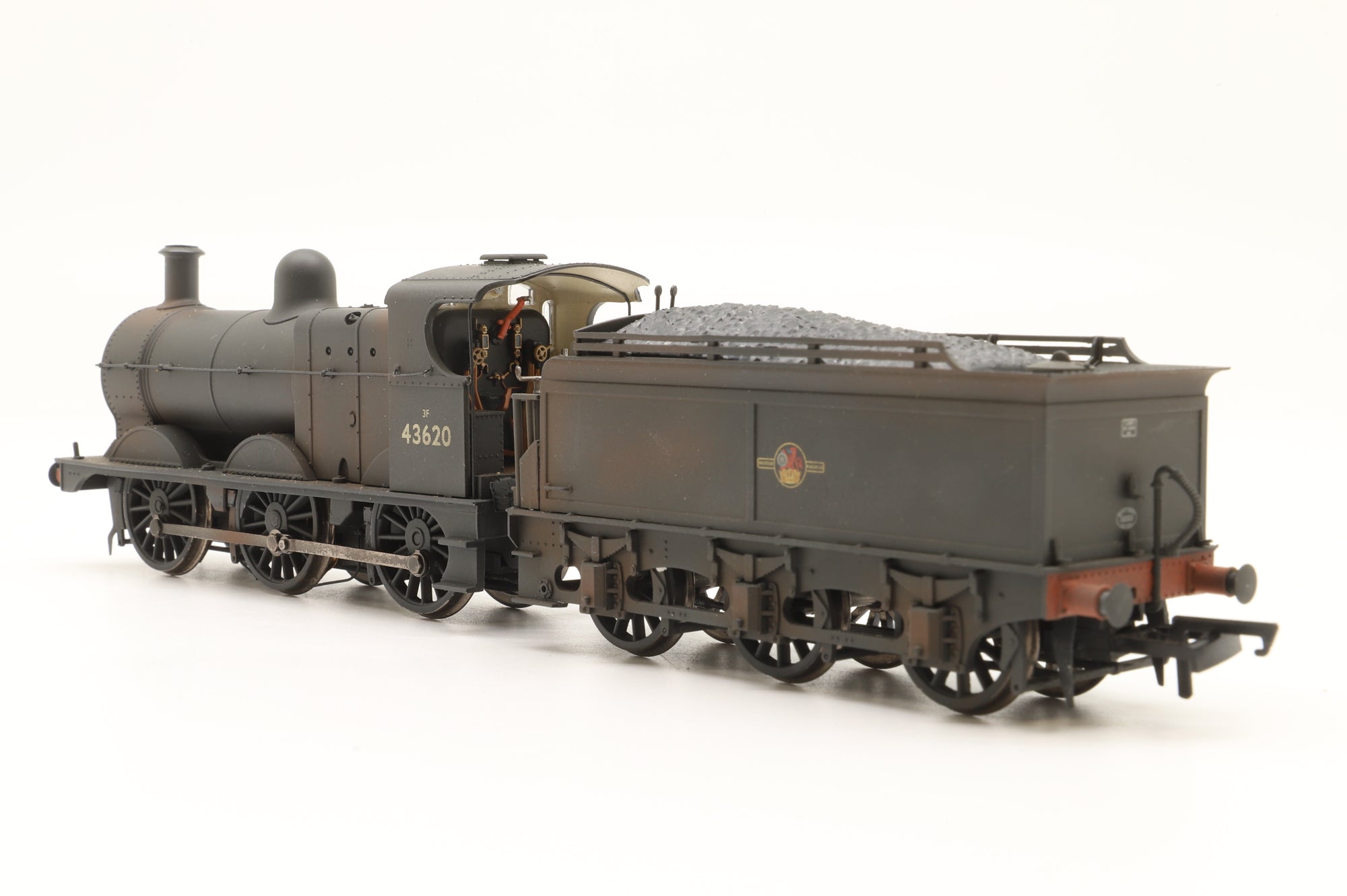 Bachmann OO 31-628DC Class 3F '43620' BR Black L/C Weathered DCC Fitted