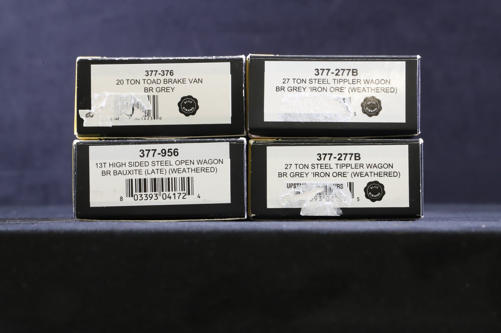 Graham Farish N Gauge Rake of 4 BR Wagons Incl. Brake Van - Mixed Weathered/Pristine