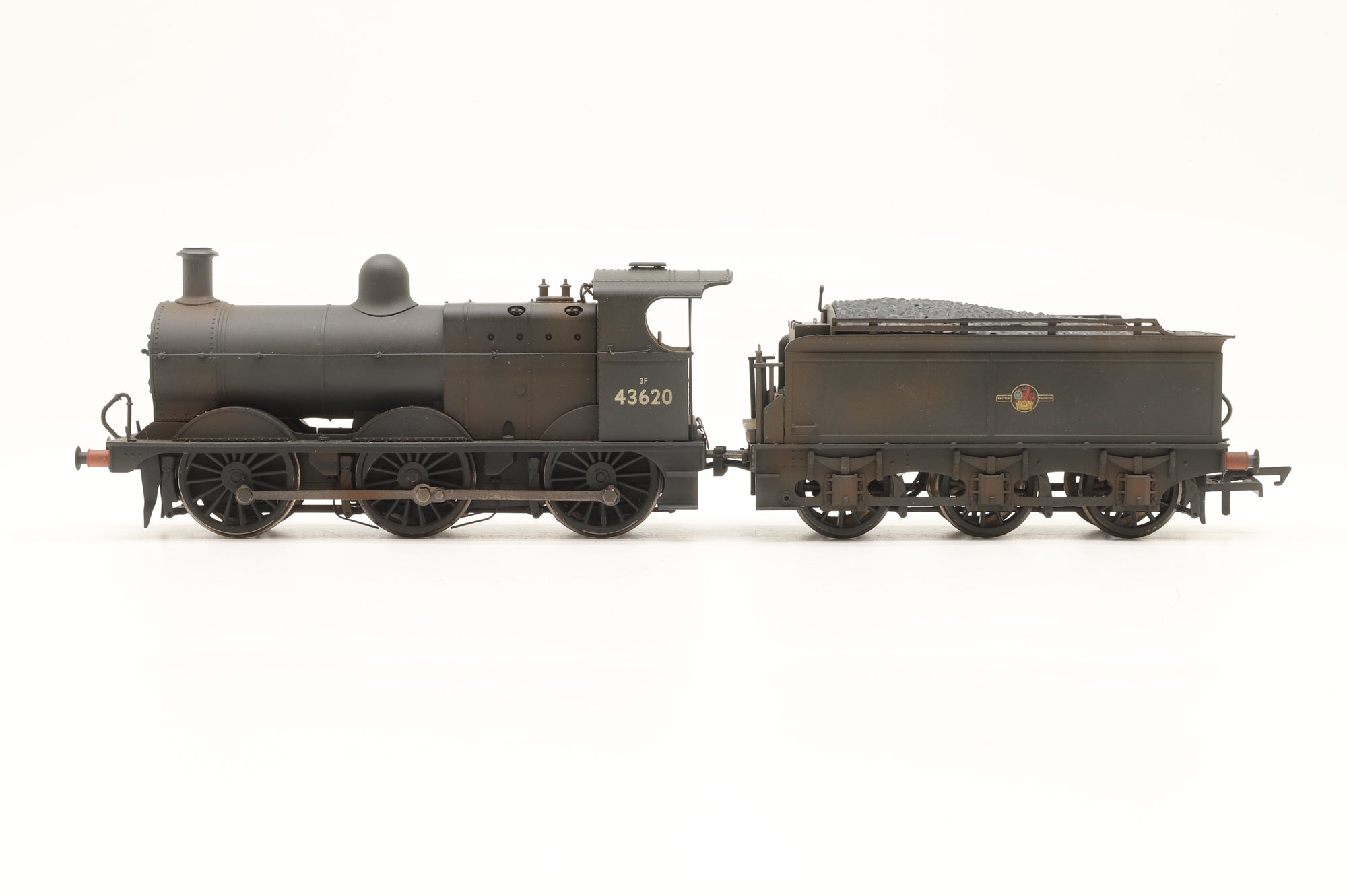 Bachmann OO 31-628DC Class 3F '43620' BR Black L/C Weathered DCC Fitted