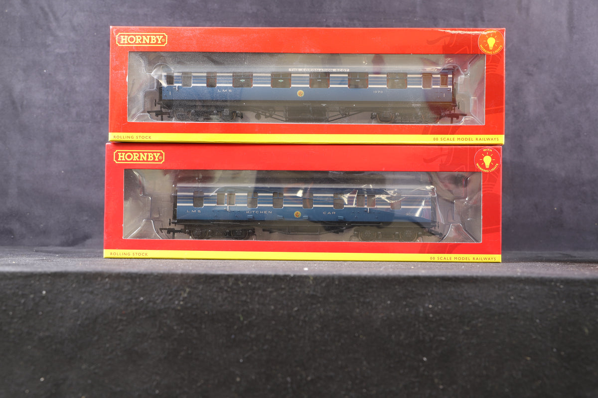 Hornby OO Complete Rake Of 9 LMS Stanier Coronation Scot Coaches