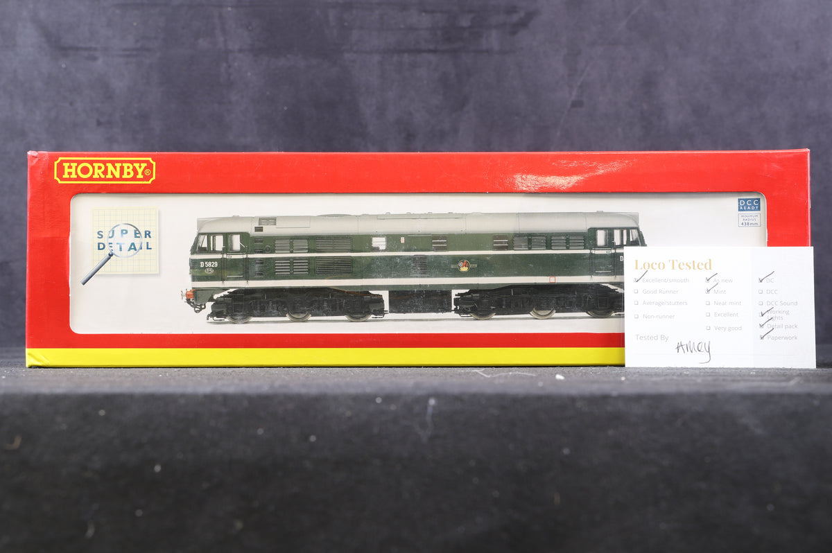 Hornby OO R3144A Class 31 D5829 in BR green with small yellow panel