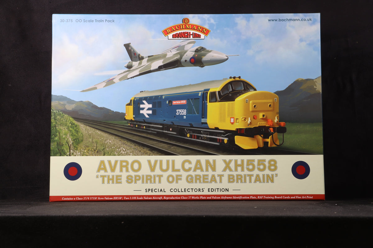 Bachmann OO 30-375 Avro Vulcan Collector&#39;s Pack With Class 37/4 &#39;37558&#39; &amp; Avro Vulcan XH558