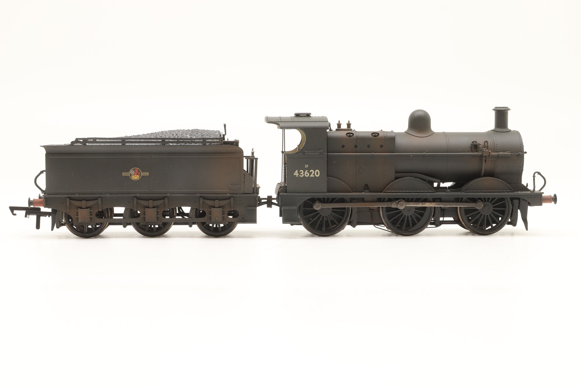 Bachmann OO 31-628DC Class 3F '43620' BR Black L/C Weathered DCC Fitted
