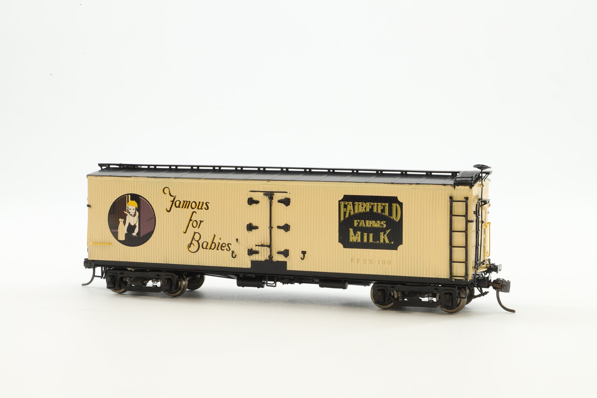 Precision Scale HO Brass 16614 Milk Car Set Of 3 cars Fairfield, Supplee, Breyer