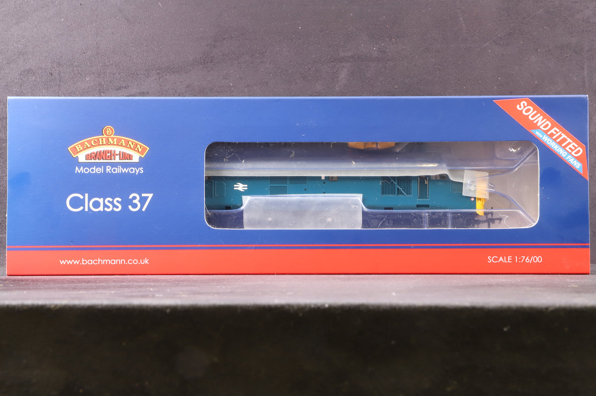 Bachmann OO 35-301SFX Class 37 37034 in BR Blue - DCC Sound