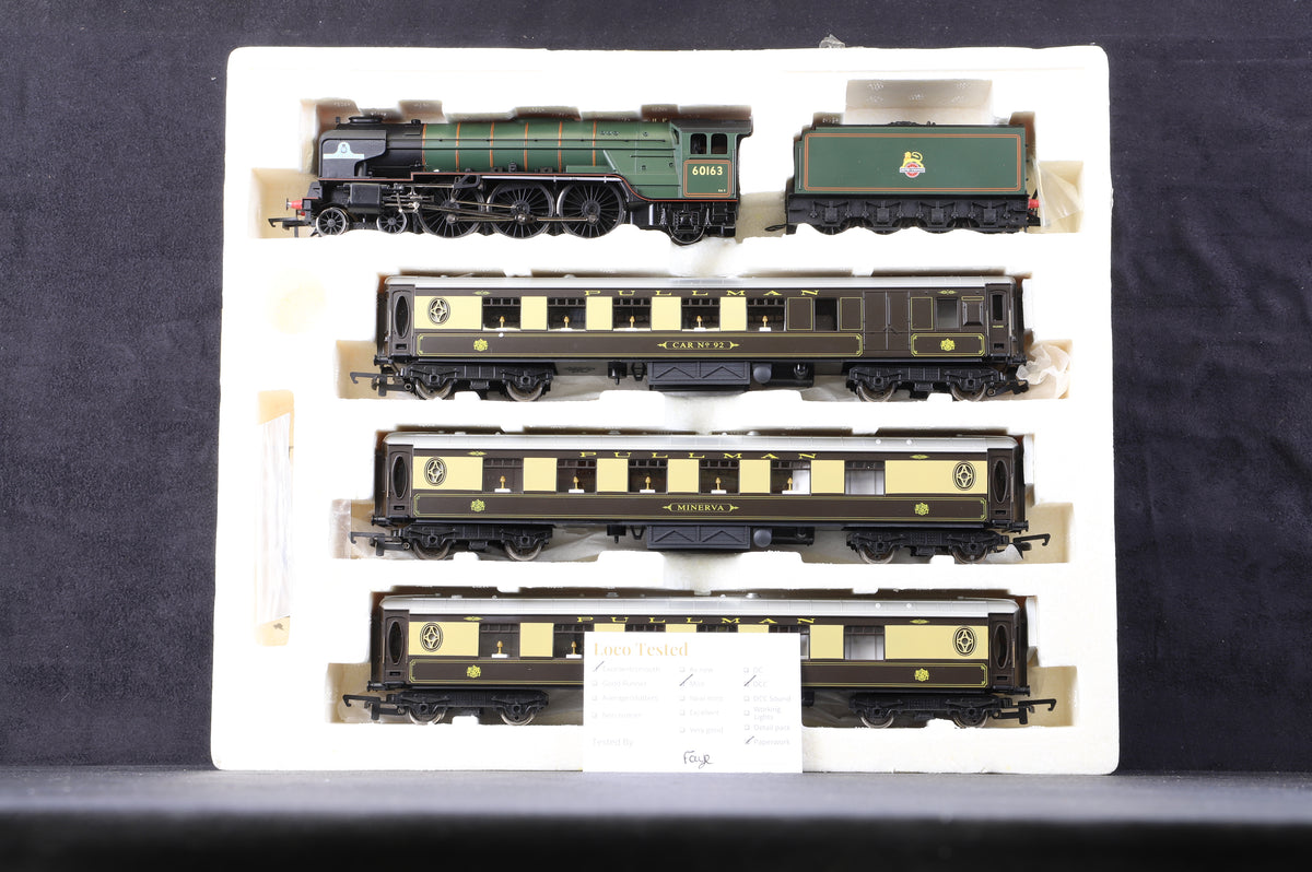 Hornby OO R3093 Peppercorn A1 Class &#39;Tornado&#39; &#39;60163 BR Green E/C &#39;Torando Pullman&#39; Train Pack, DCC Fitted