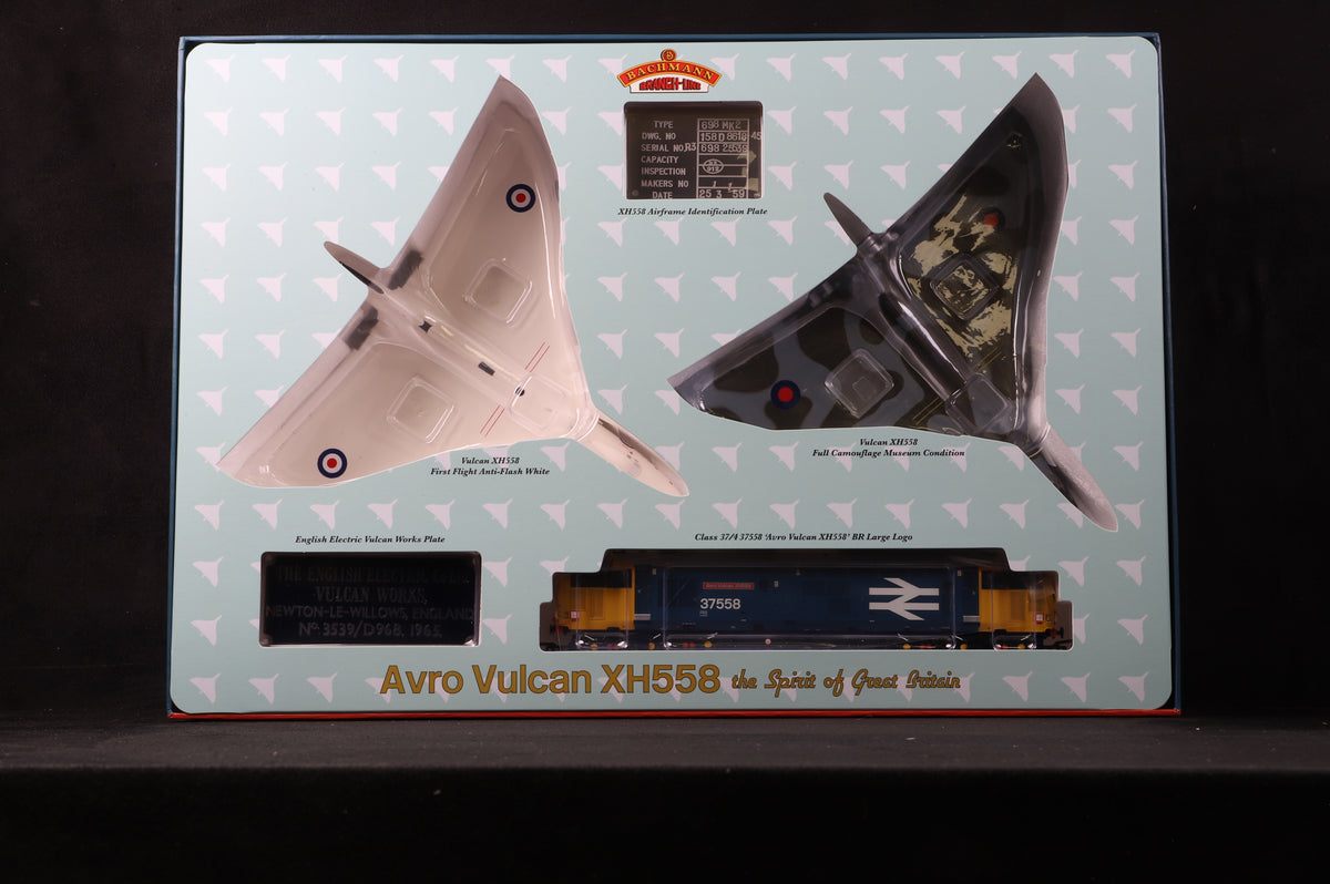 Bachmann OO 30-375 Avro Vulcan Collector&#39;s Pack With Class 37/4 &#39;37558&#39; &amp; Avro Vulcan XH558