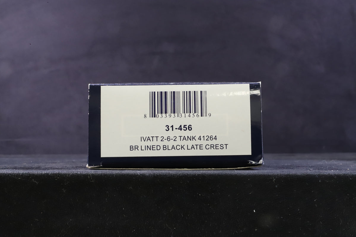 Bachmann OO 31-456 Ivatt 2-6-2 No.41264 in Lined BR Black w/ Late Crests