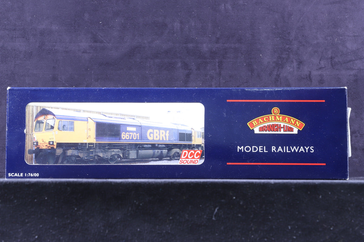 Bachmann OO 32-727DS Class 66 66702 &#39;Blue Lightening&#39; in GBRF Livery - DCC Sound