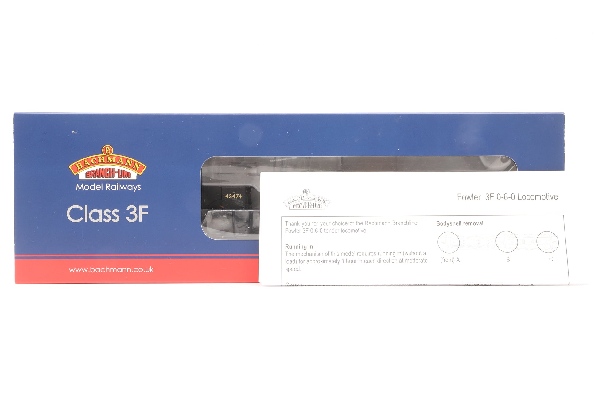 Bachmann OO 31-625 Class 3F '43474' BR Black Late Crest