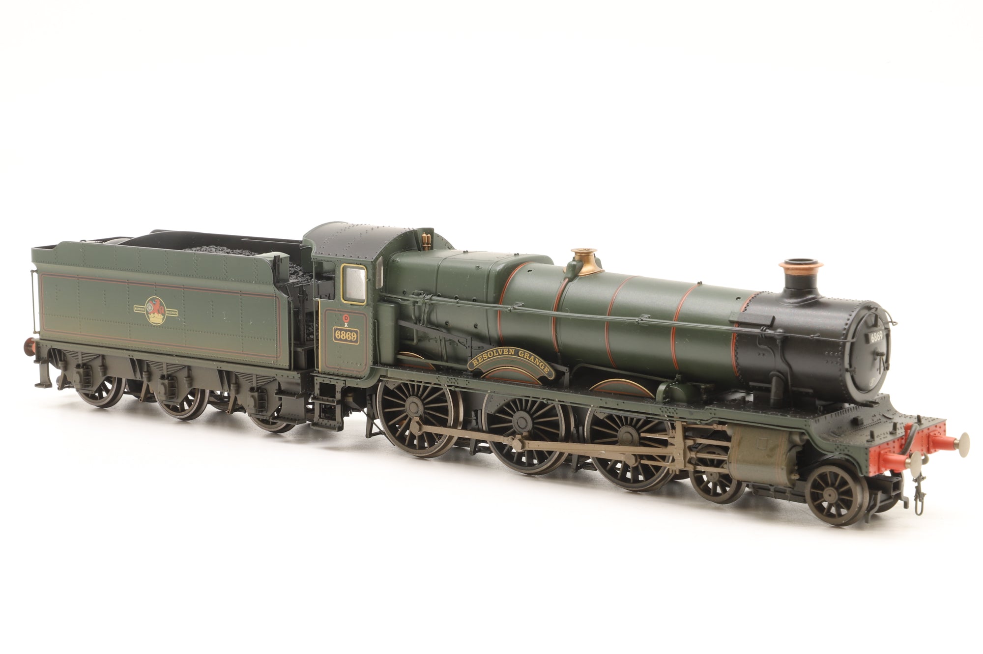 Hornby OO R2404 Grange Class 6800 'Resolven Grange' in Lined BR Green w/ Late Crests - Weathered
