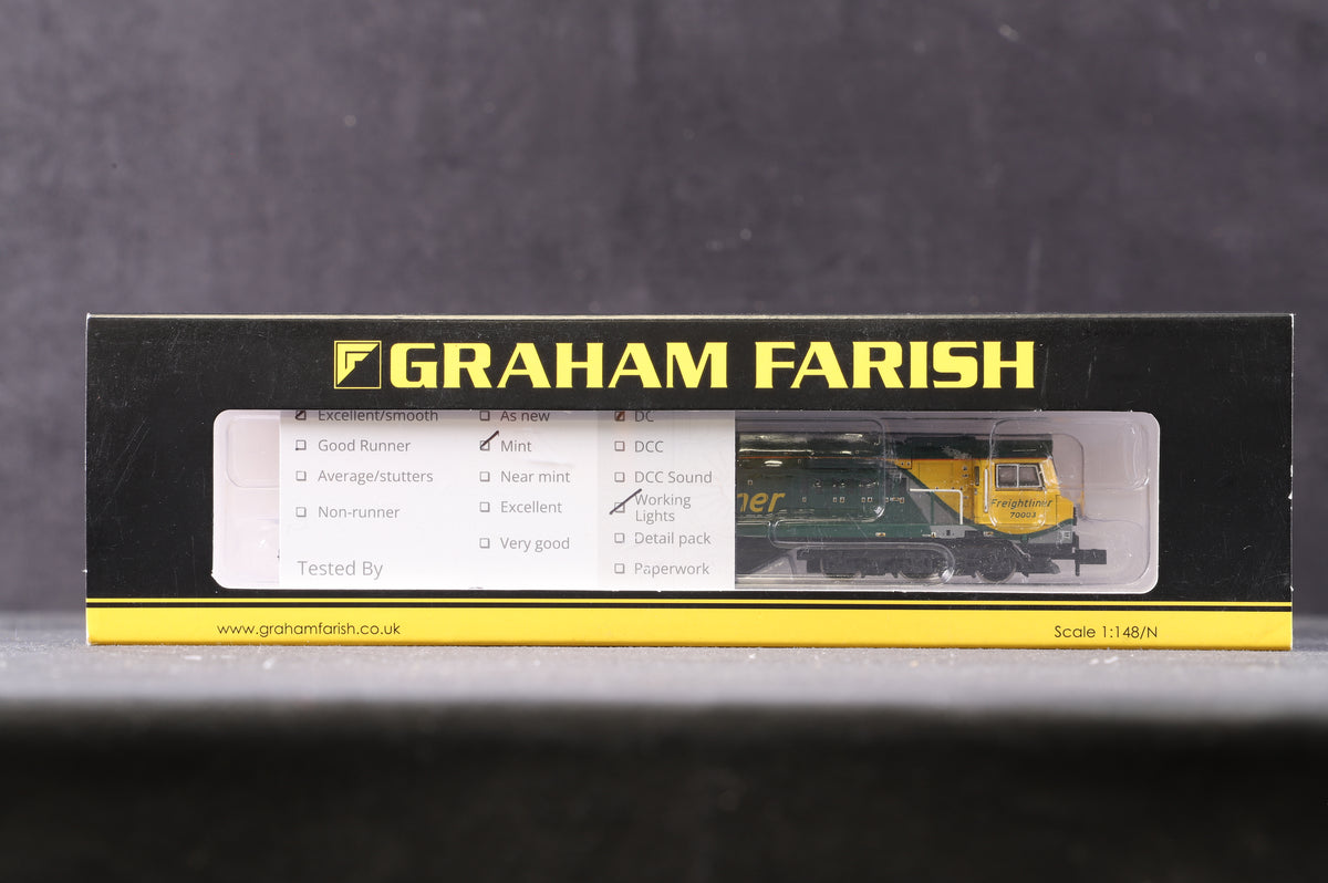 Graham Farish N 371-636 Class 70 Diesel &#39;70003&#39; Freightliner