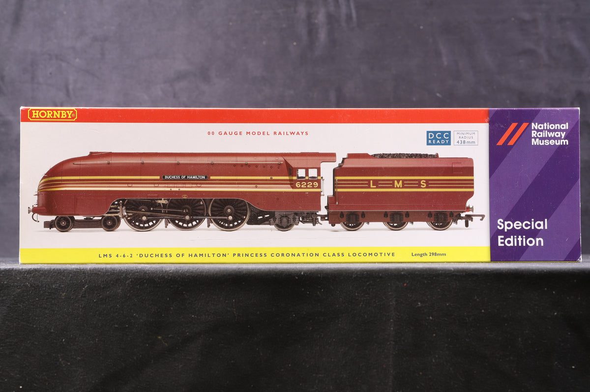 Hornby OO R3101 Coronation Class &#39;6229&#39; &#39;Duchess Of Hamilton&#39; LMS Streamlined