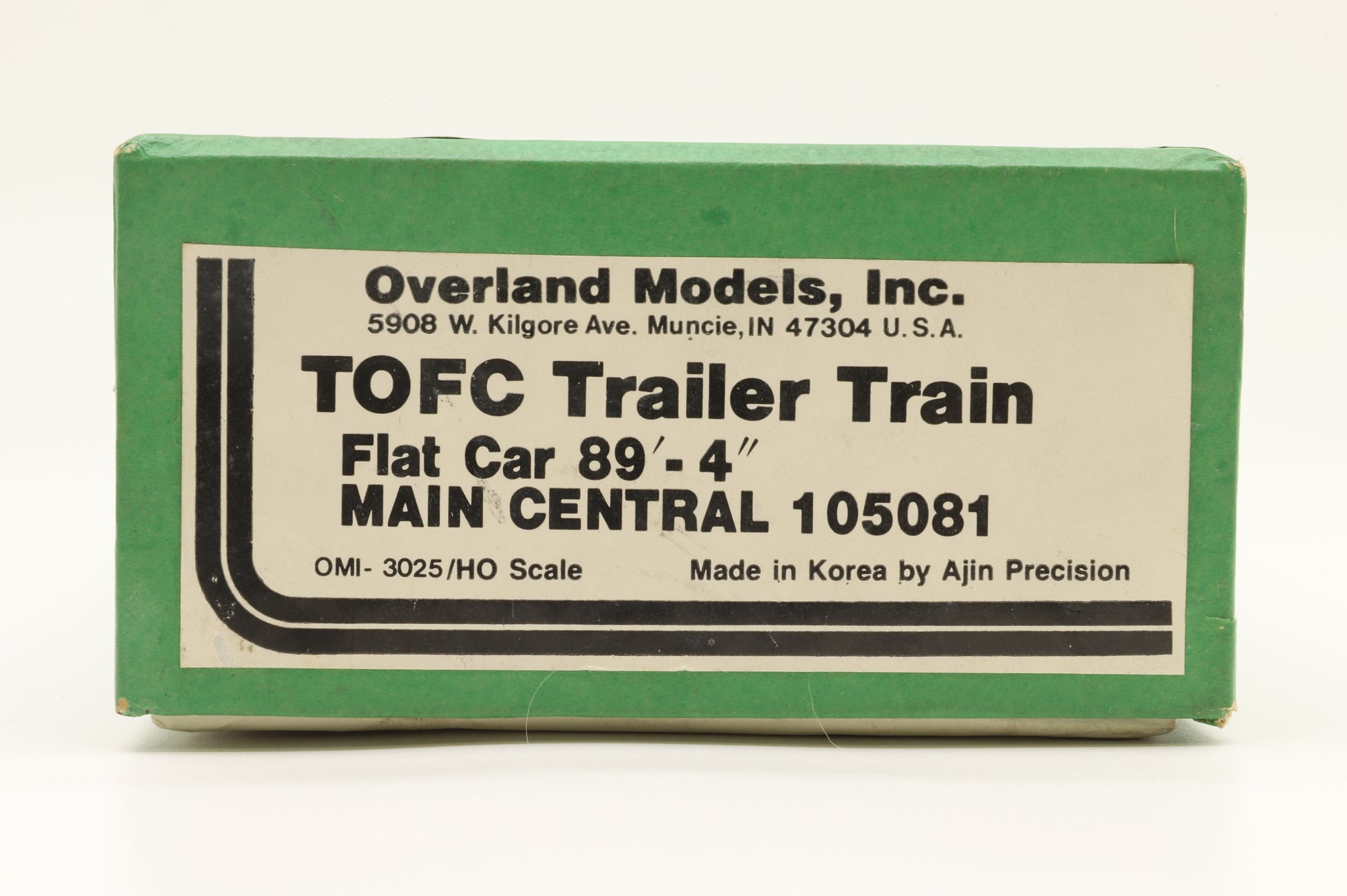 Overland Models/Ajin HO OMI-3025 TOFC Trailer Train Flat Car 89'-4'' Main Central 105081, Unpainted Brass