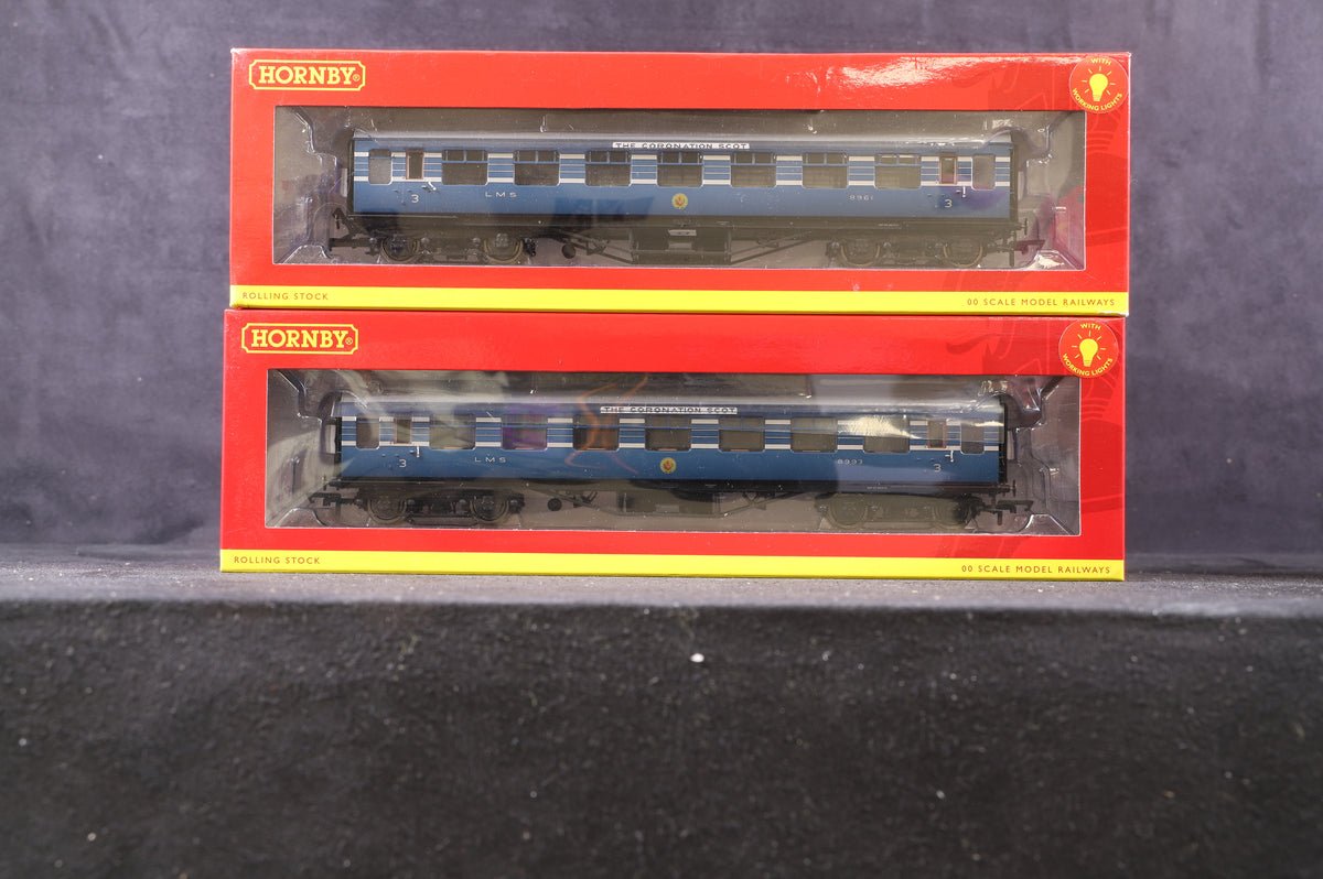 Hornby OO Complete Rake Of 9 LMS Stanier Coronation Scot Coaches