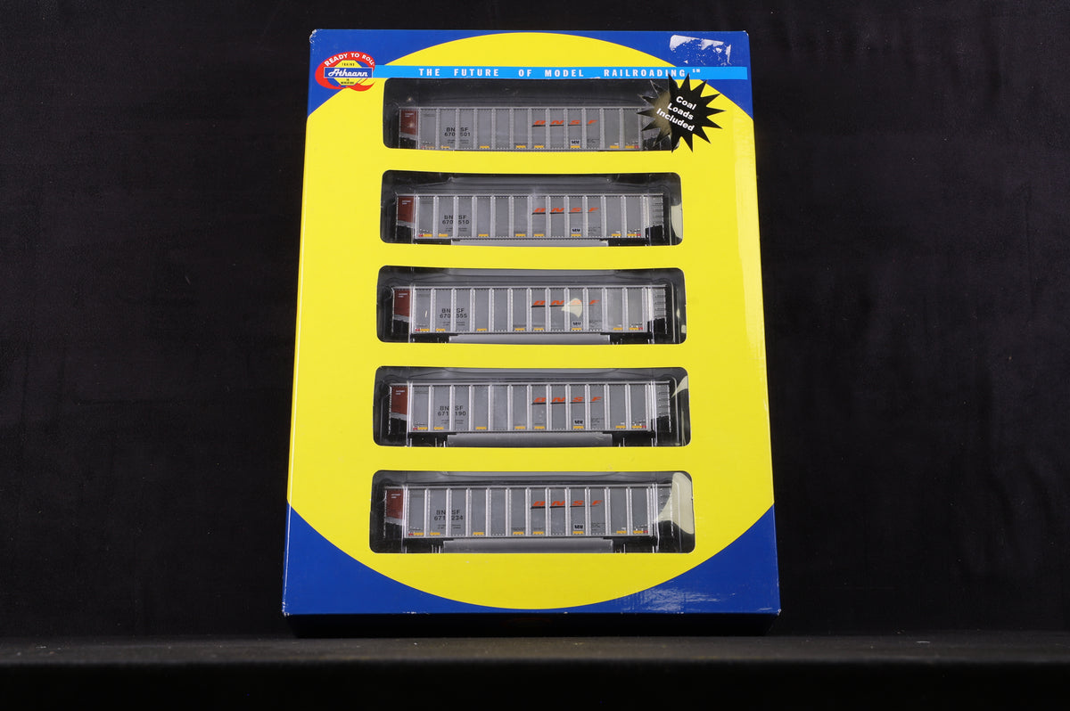 Athearn HO 93076 BNSF Pack Of 5 BethGon Coalporter Wagons