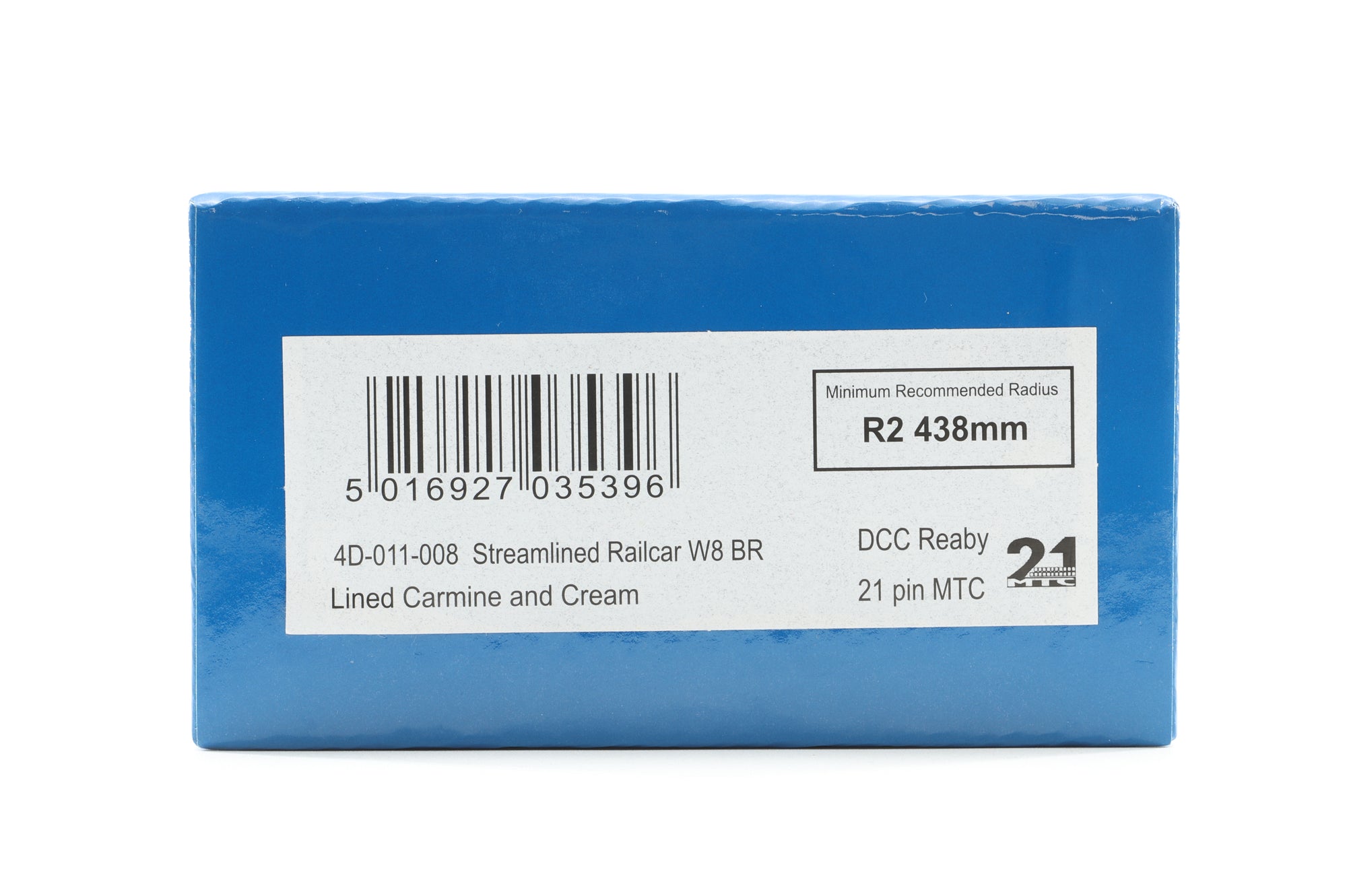 Dapol OO 4D-011-008 Streamlined Railcar W8 BR Lined Carmine & Cream