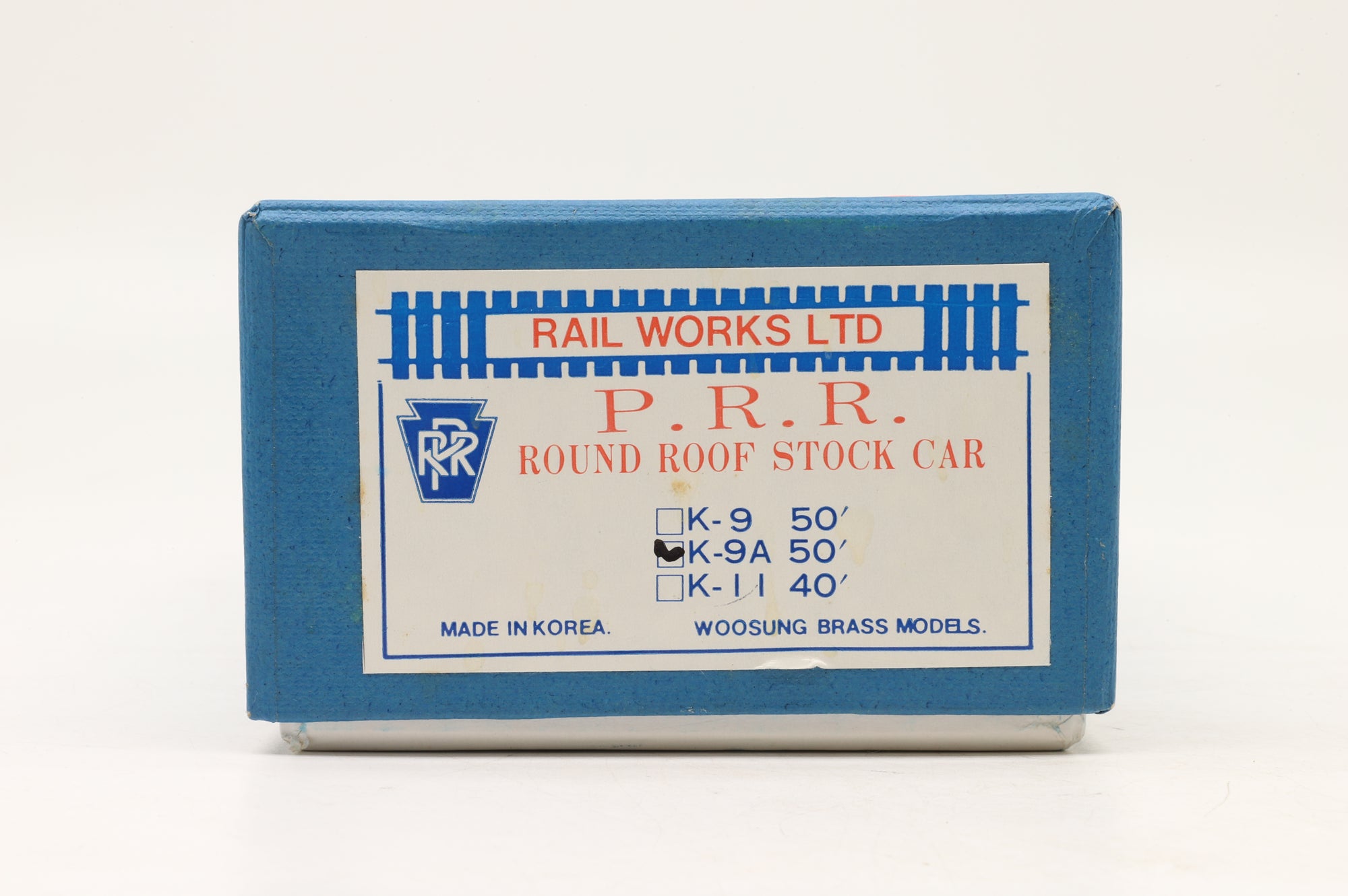 Rail Works Ltd HO Brass K-9A 50' Round Roof Stock Car – Unpainted