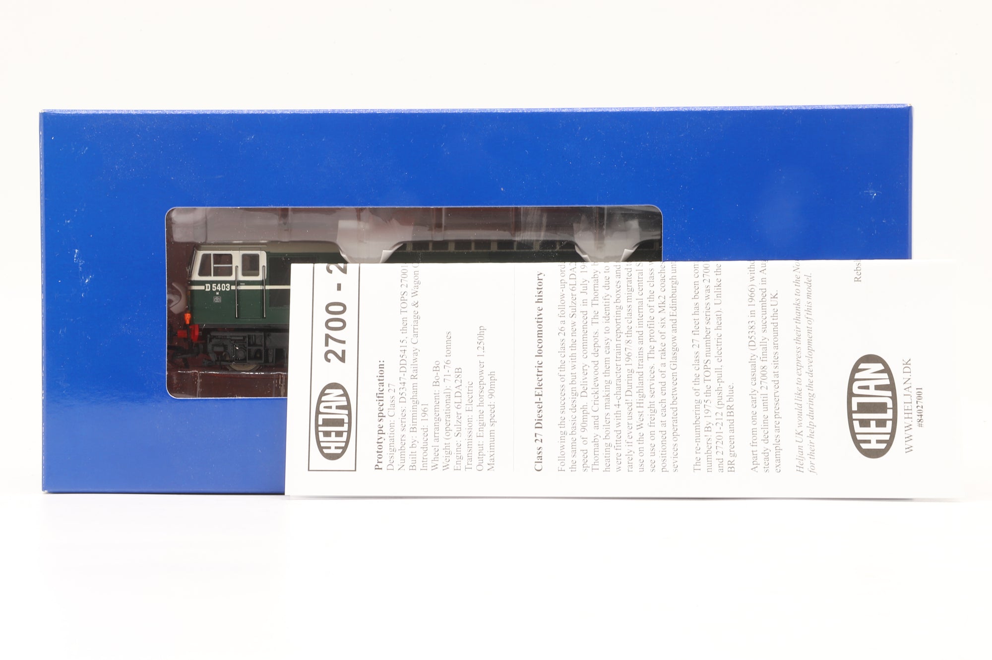 Heljan OO 2712 Class 27 'D5403' Green with Small Yellow Panels