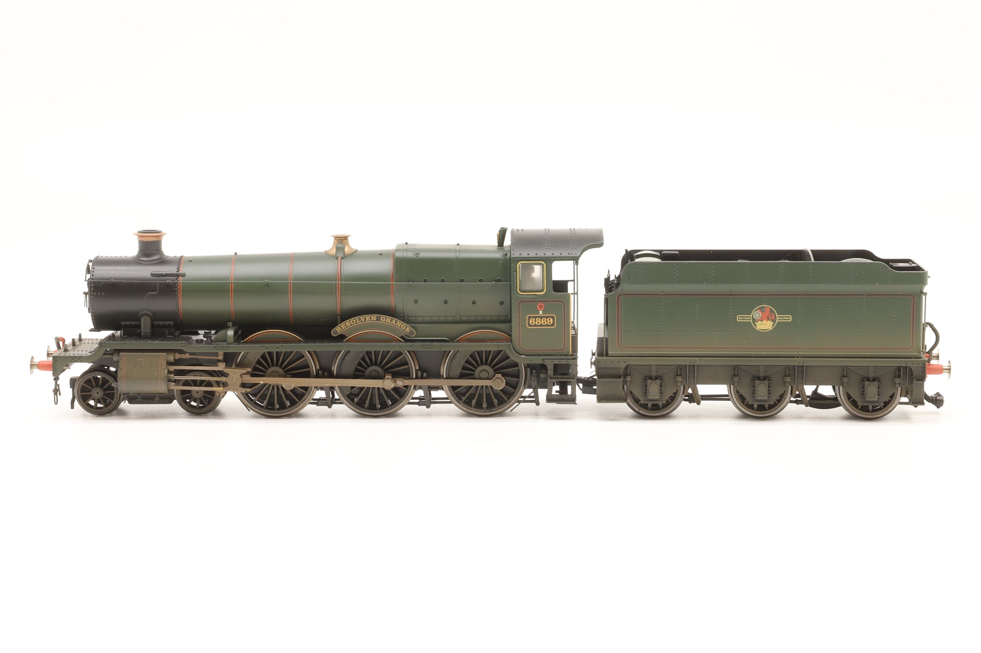 Hornby OO R2404 Grange Class 6800 'Resolven Grange' in Lined BR Green w/ Late Crests - Weathered