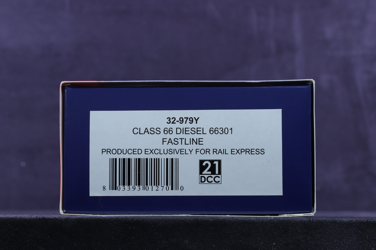 Bachmann OO 32-979Y Class 66 66301 in Fastline Livery