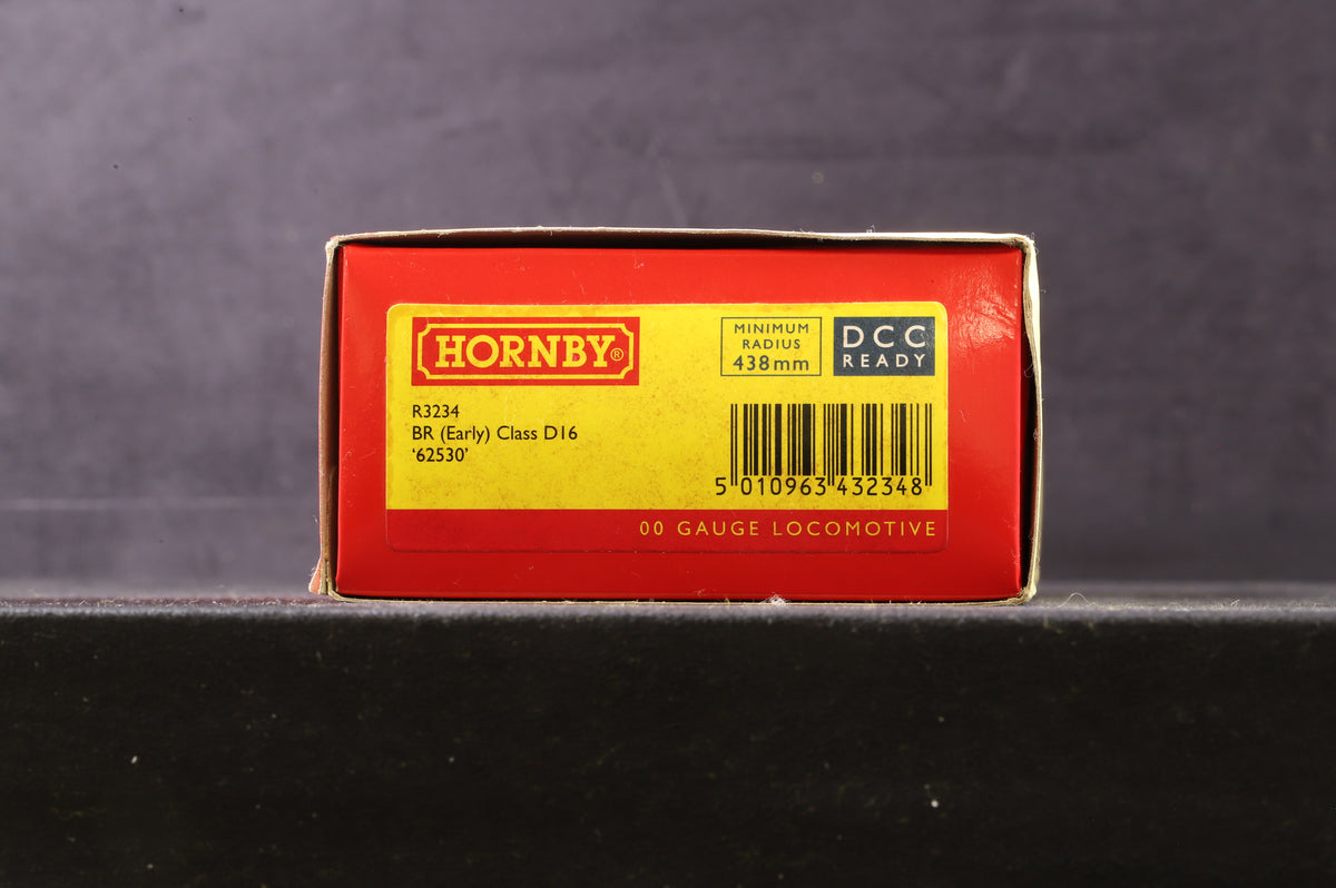 Hornby OO R3234 Class D16 &#39;62530&#39; BR Black E/C